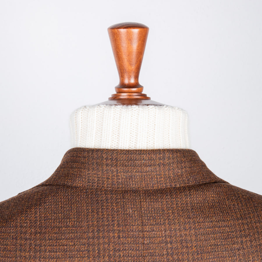 De Petrillo Benny Wool Flannel Prince Of Wales Marrone