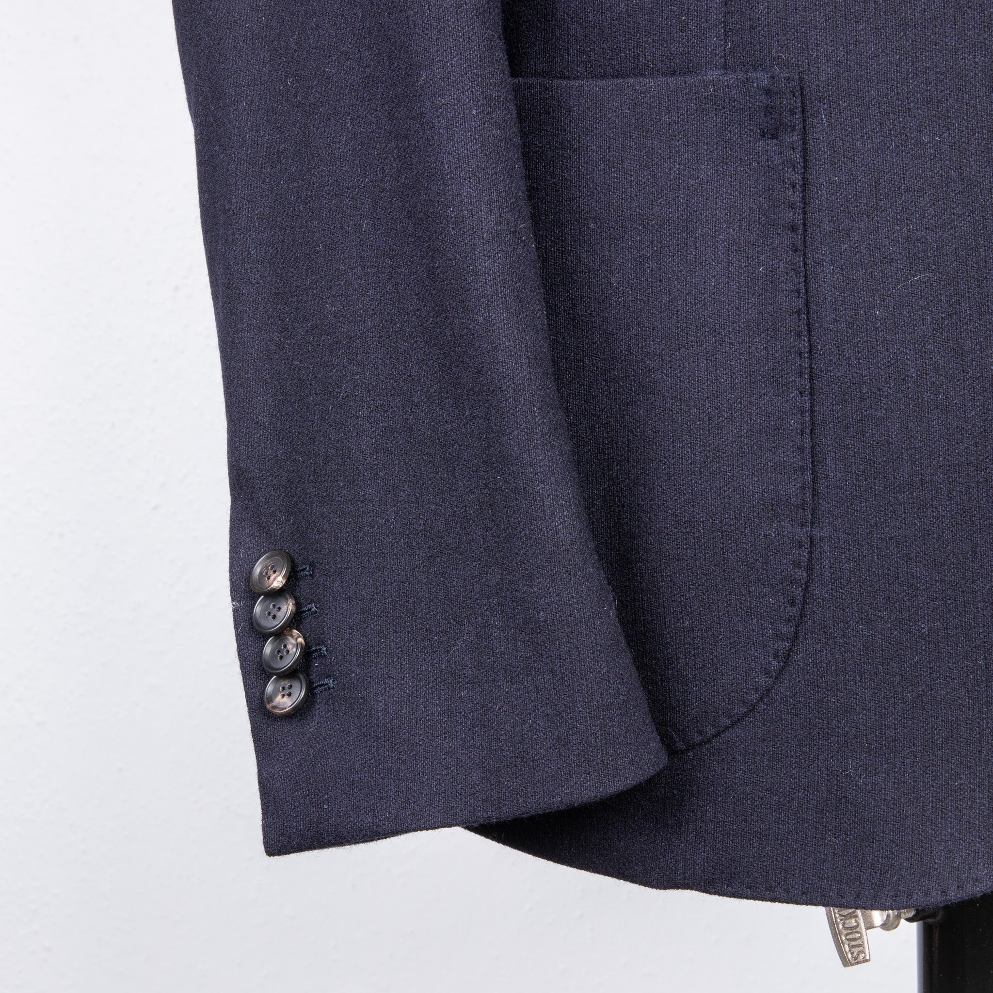 De Petrillo Benny Wool and Cashmere Jersey Jacket Blu Notte