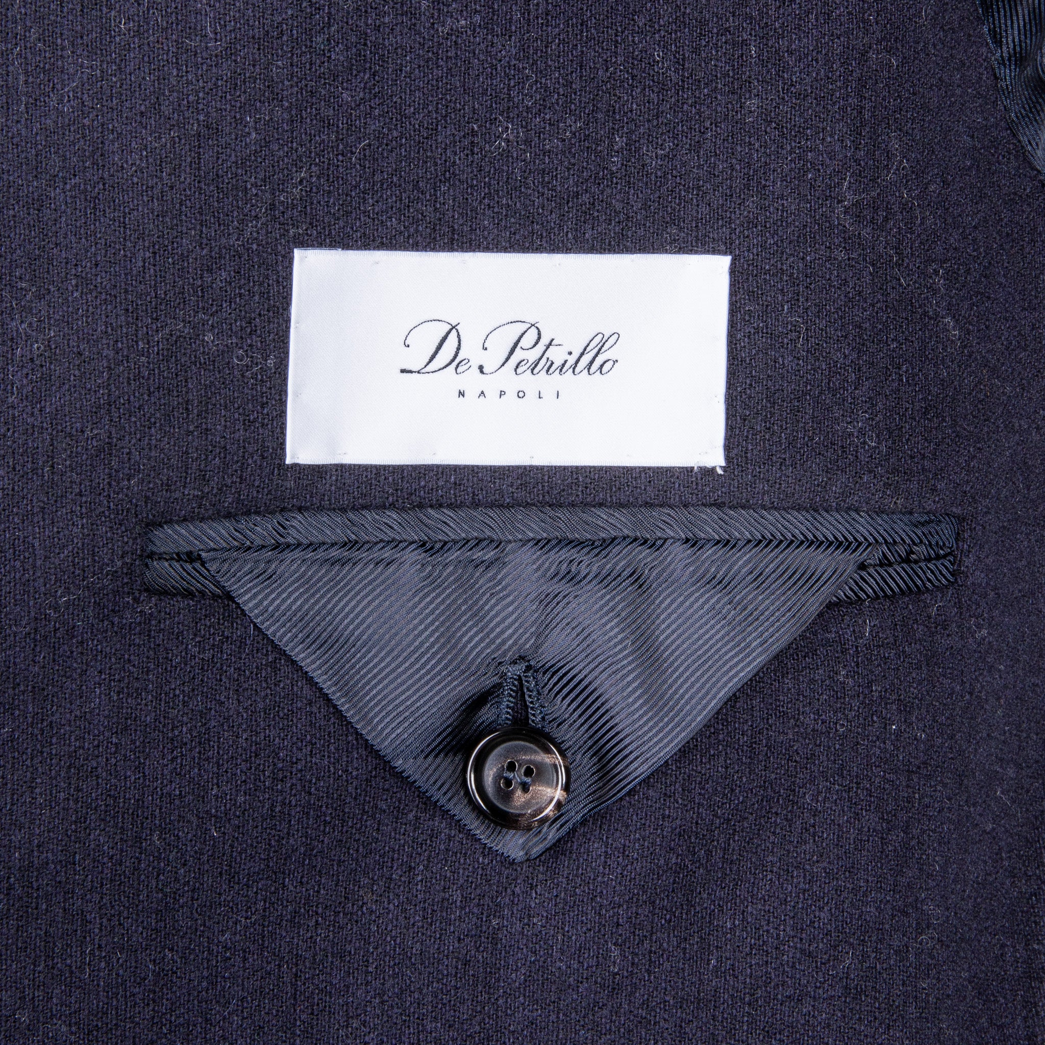 De Petrillo Benny Wool and Cashmere Jersey Jacket Blu Notte