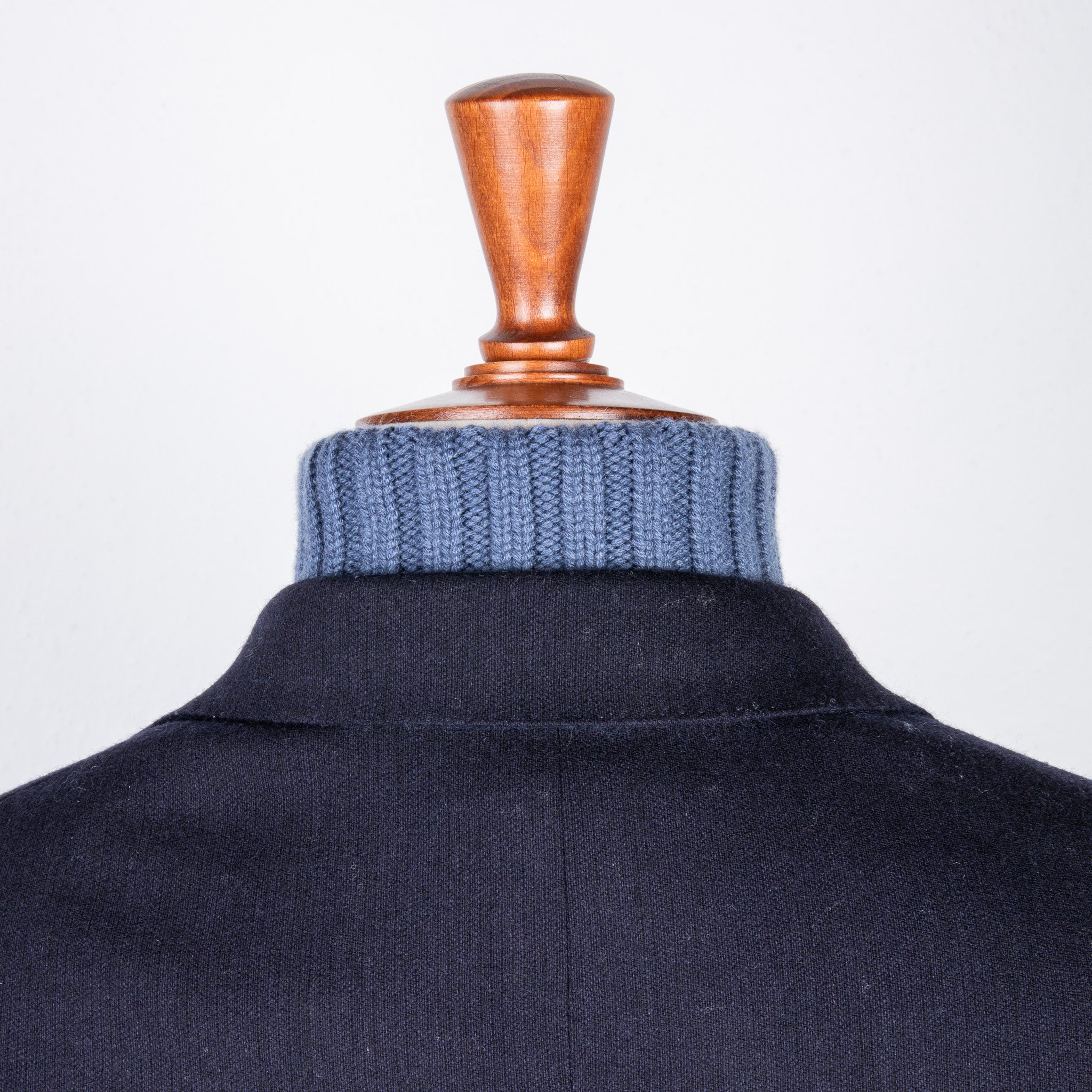 De Petrillo Benny Wool and Cashmere Jersey Jacket Blu Notte
