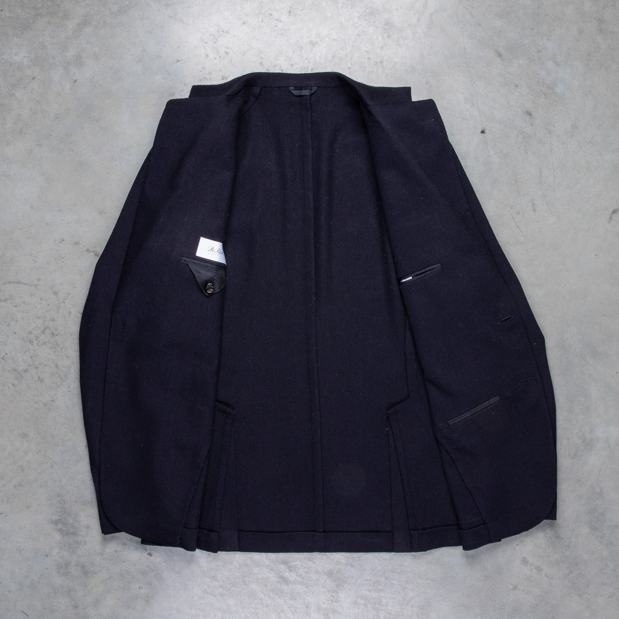 De Petrillo Benny Wool and Cashmere Jersey Jacket Blu Notte