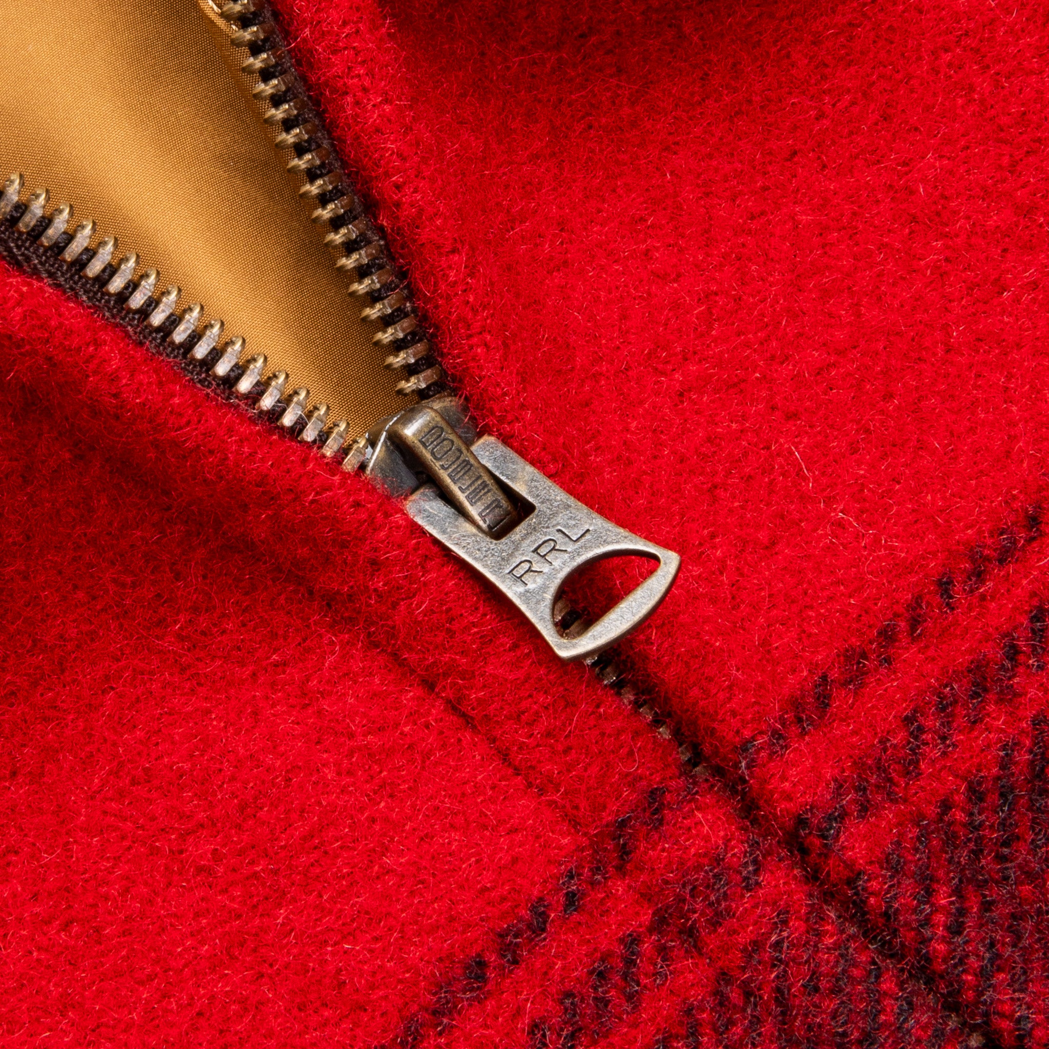RRL Kaplan Wool Shearling-Collar Plaid Jacket