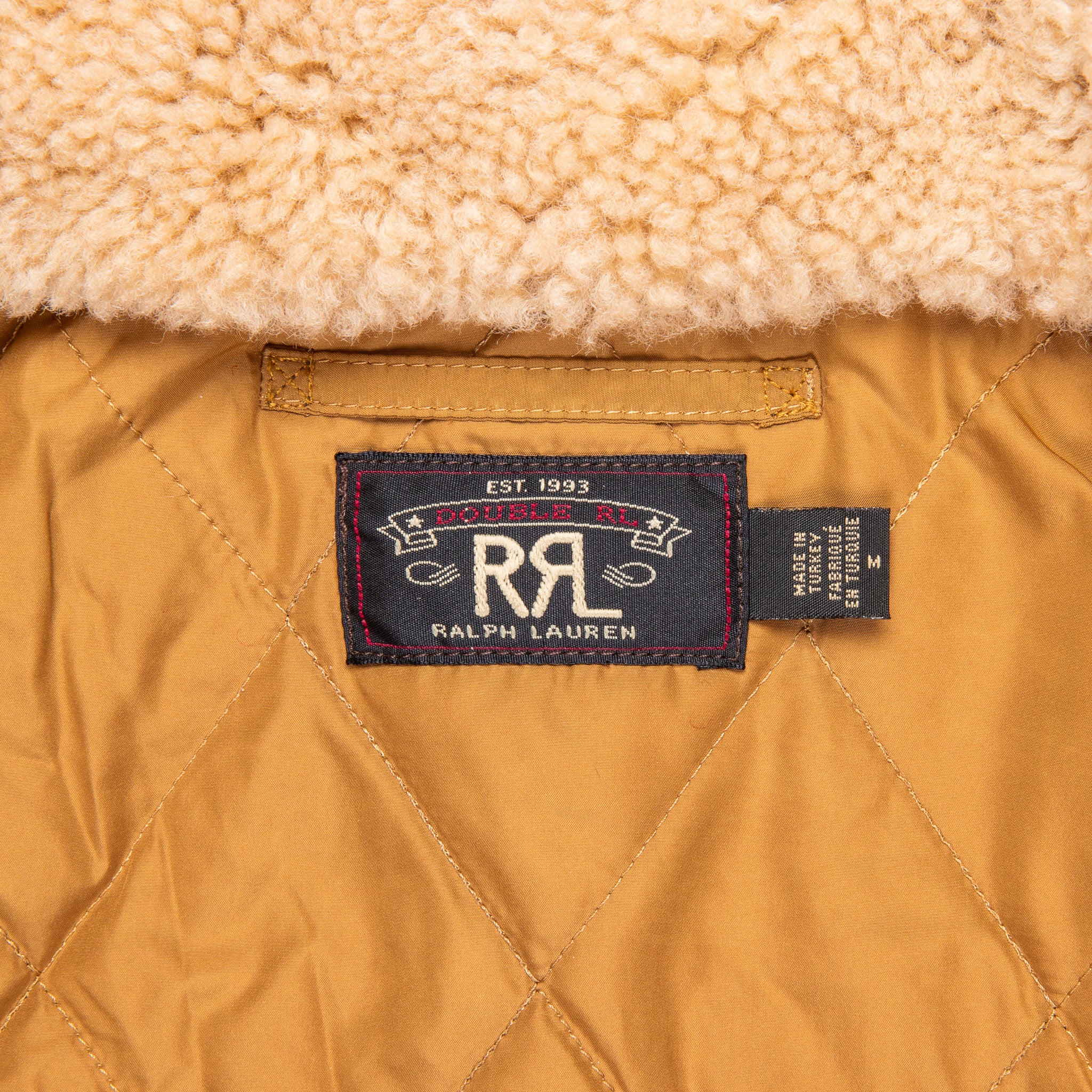 RRL Kaplan Wool Shearling-Collar Plaid Jacket