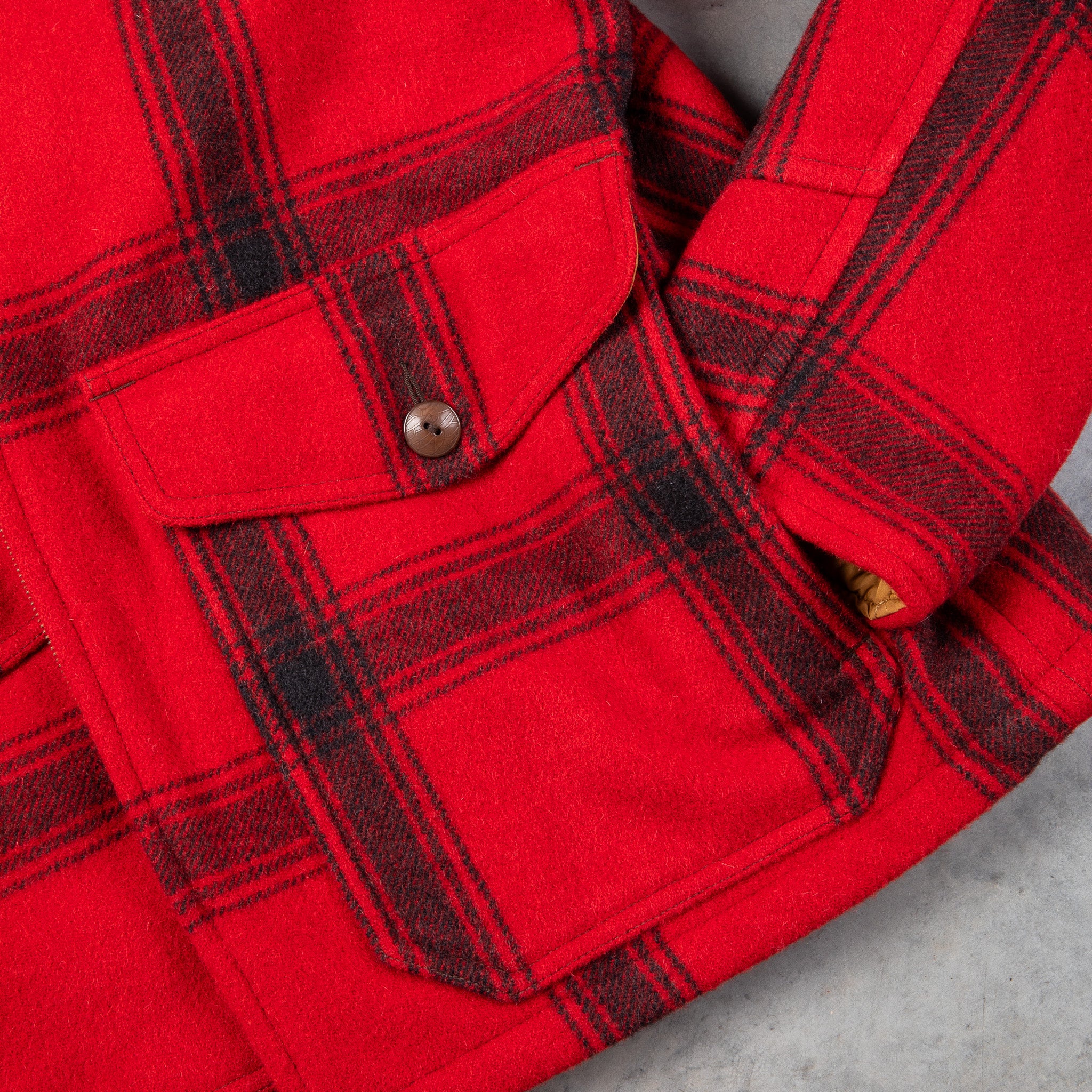 RRL Kaplan Wool Shearling-Collar Plaid Jacket
