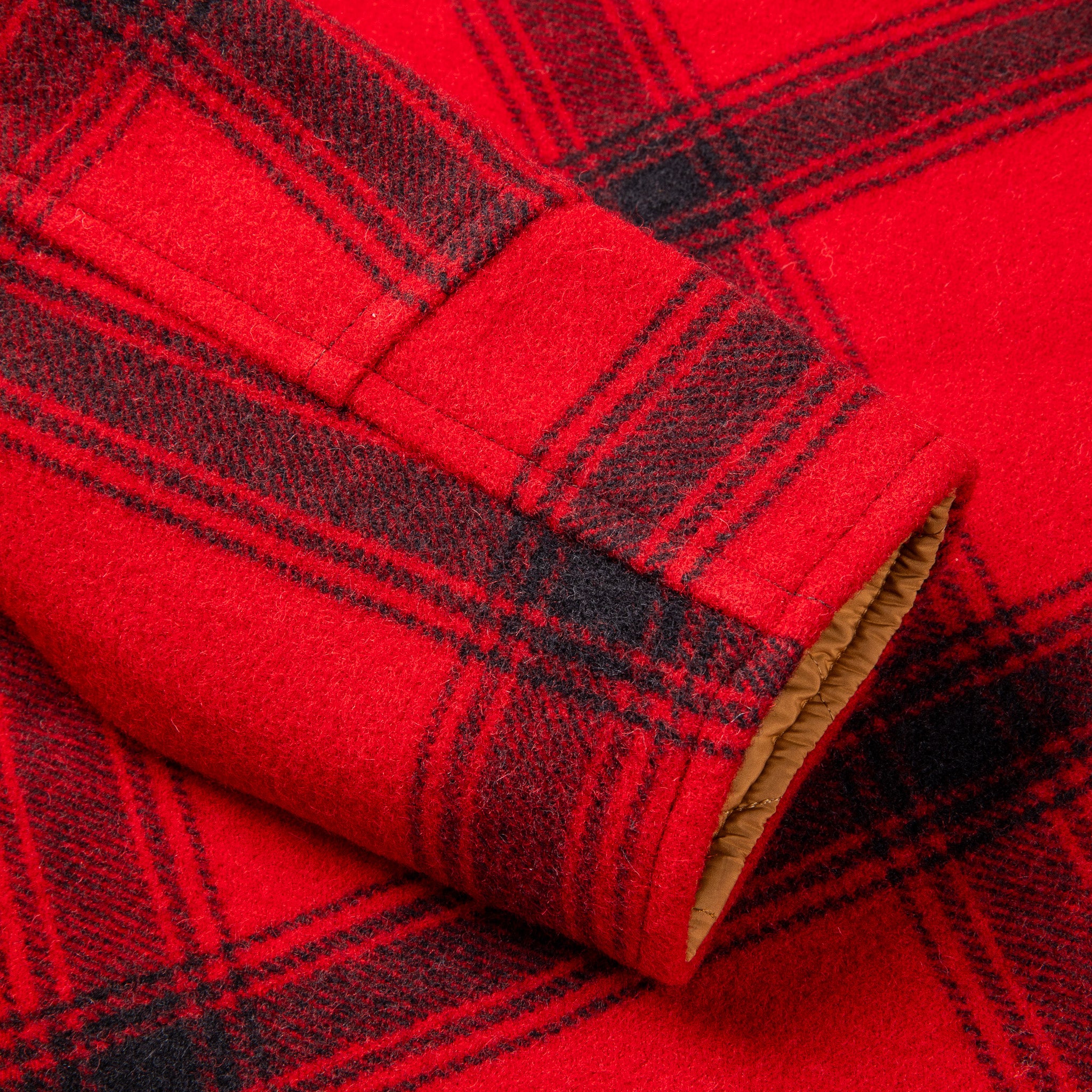 RRL Kaplan Wool Shearling-Collar Plaid Jacket