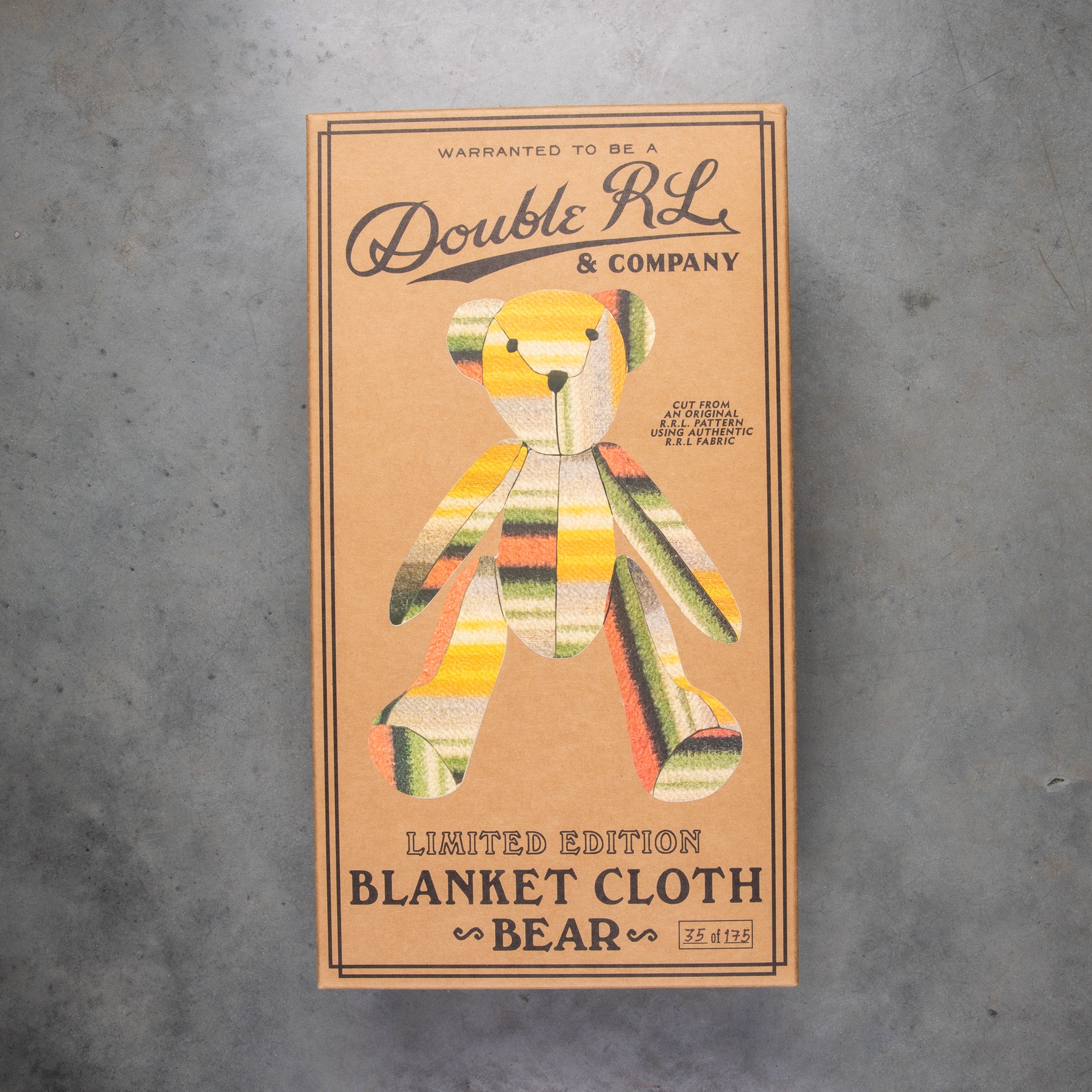 RRL Evanston Blanket Cloth Bear Limited Edition