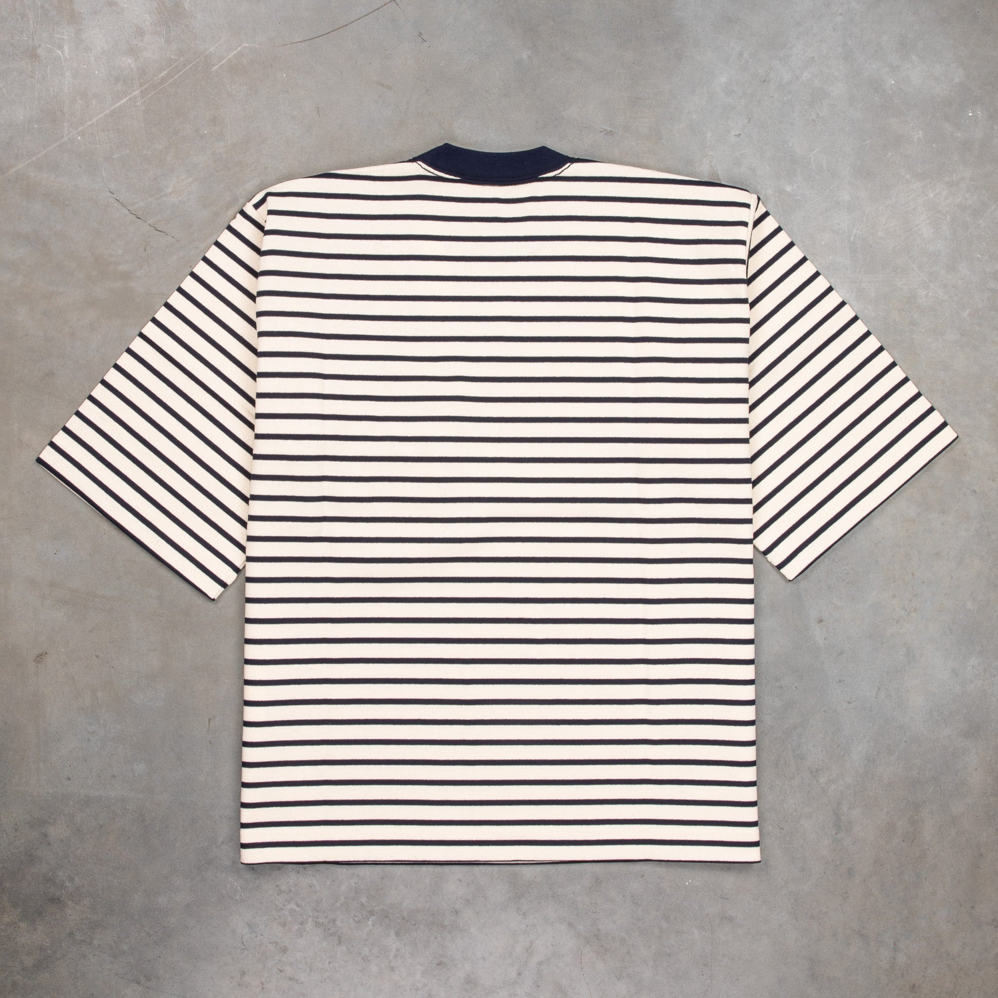 And Wander Stripe Pocket H/S Off White