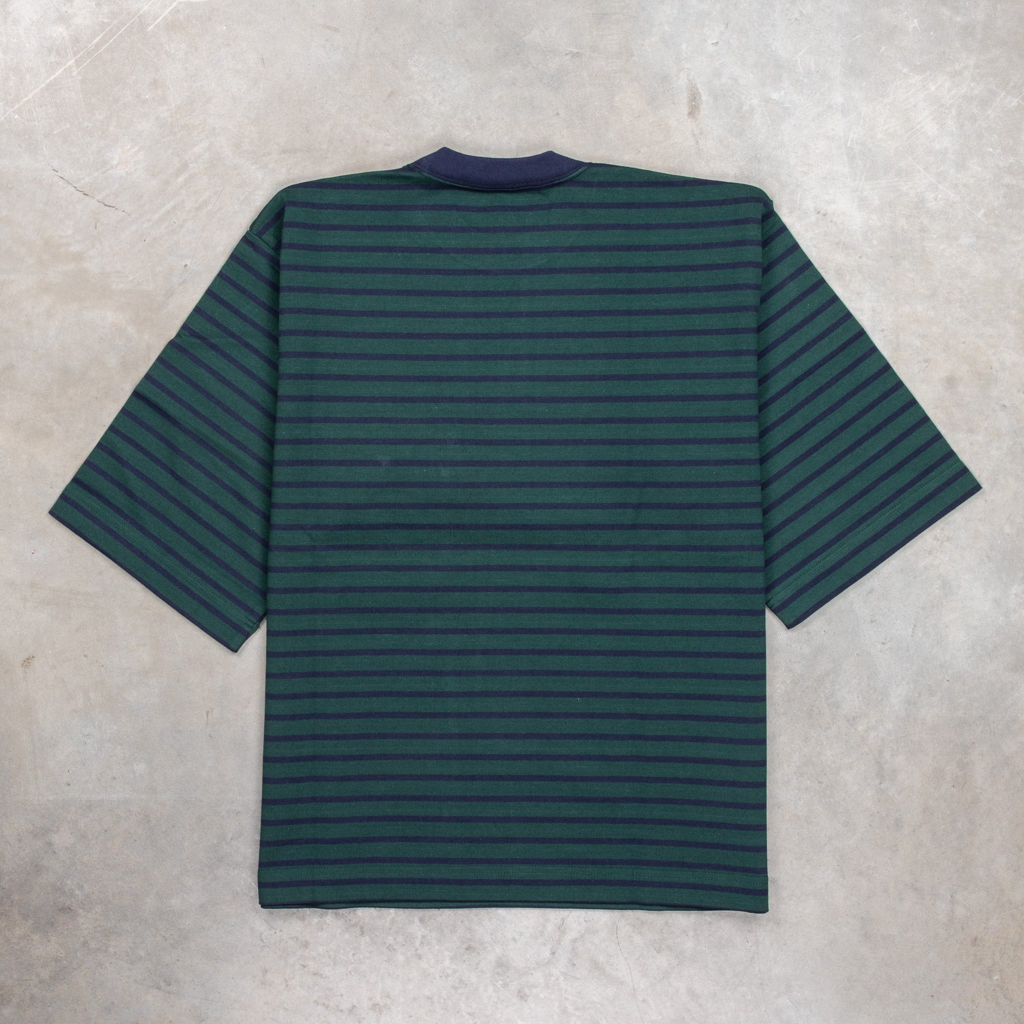 And Wander Stripe Pocket H/S Tee Green