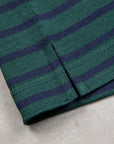 And Wander Stripe Pocket LS Tee Green