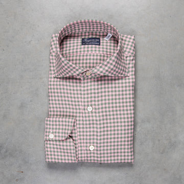 Finamore Gaeta Collo Simone Flannel Percalle Rosa Oliva