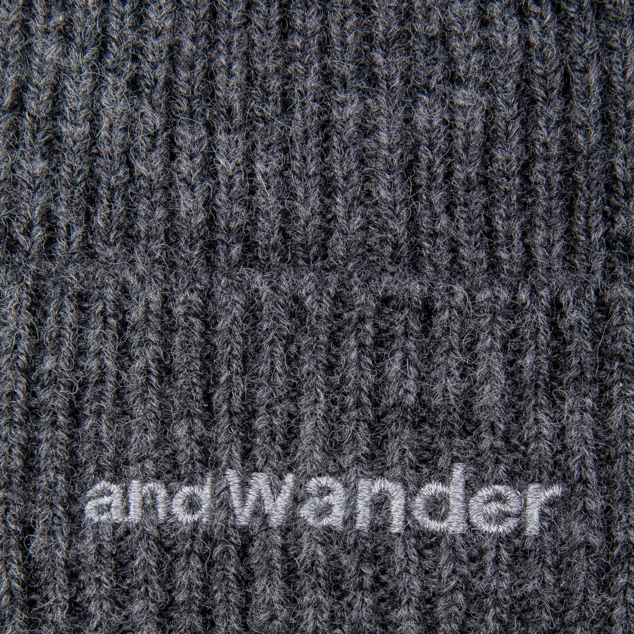 And Wander Shetland Wool Cap Gray