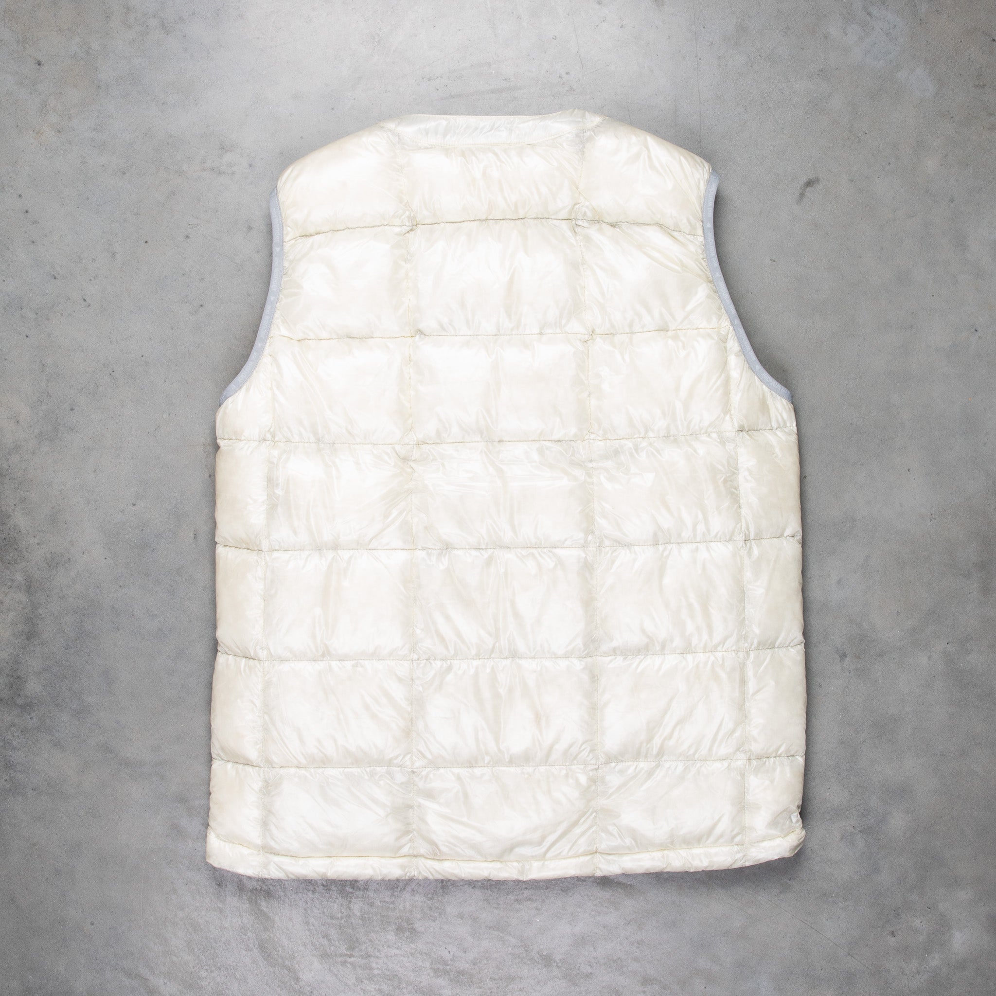 And Wander Diamond Stitch Down Vest Off White