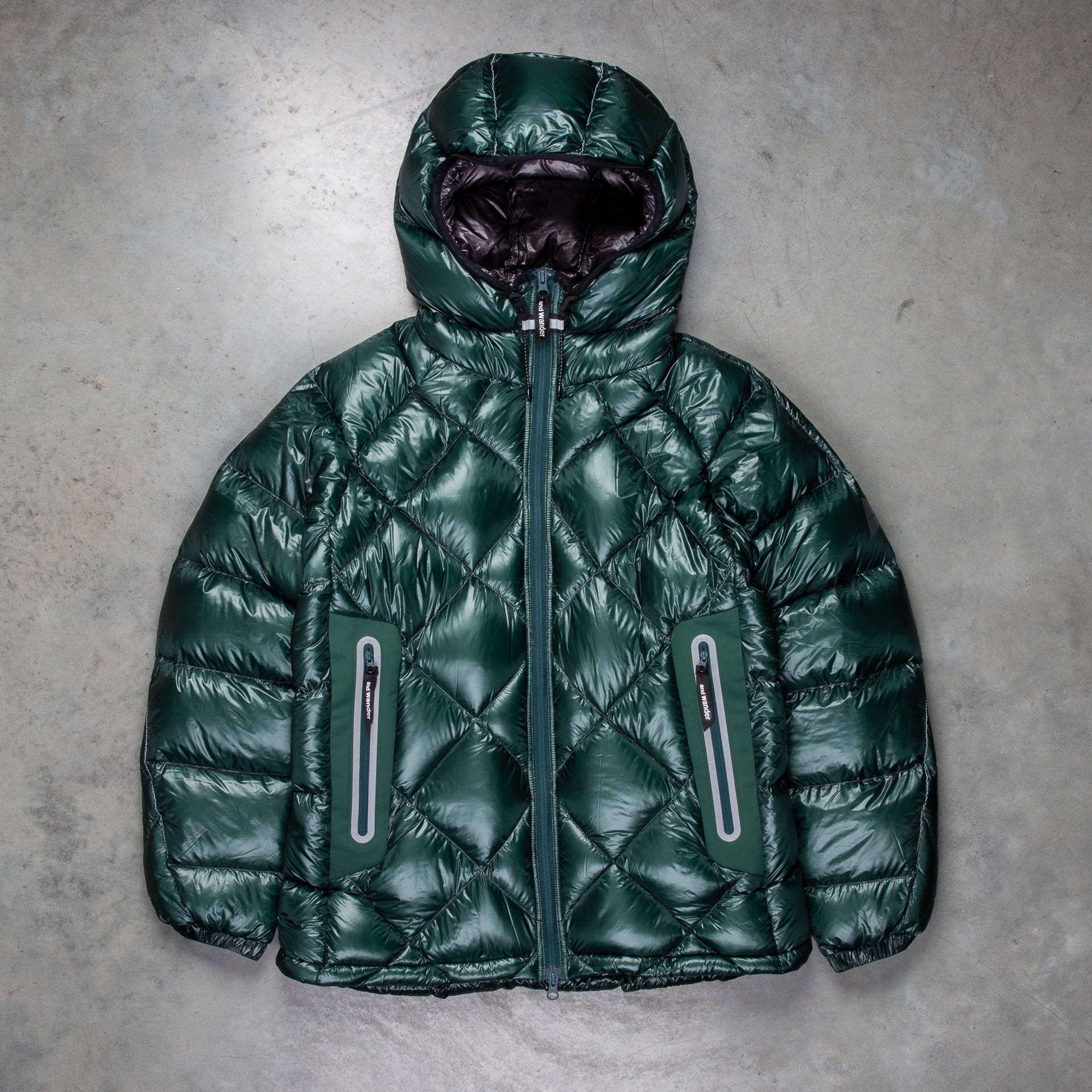 And Wander Diamond Stitch Down Hoodie Green – Frans Boone Store