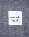And Wander Wool Fleece Cardigan Blue Gray