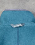 And Wander Wool Fleece Pullover Blue Gray