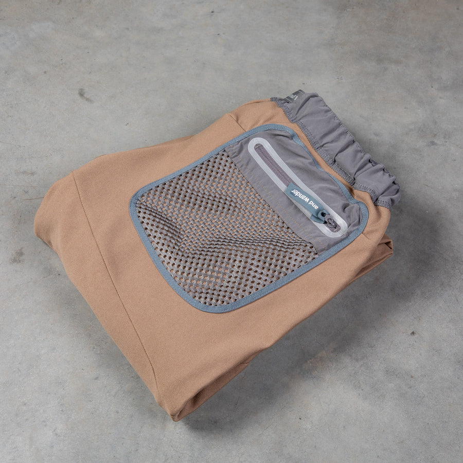 And Wander Light Fleece Pants Beige