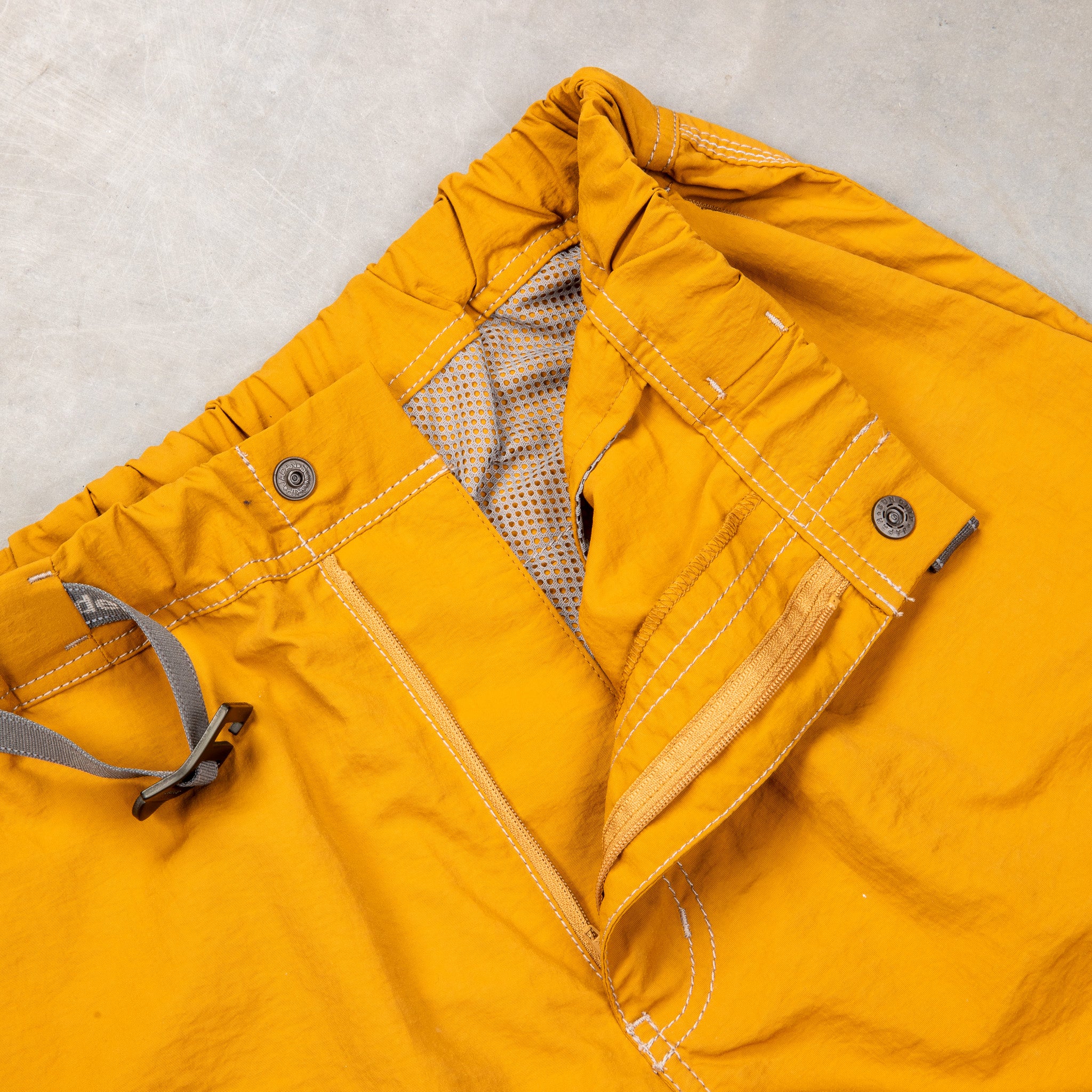 And Wander Ny Taffeta Hiker Shorts Yellow