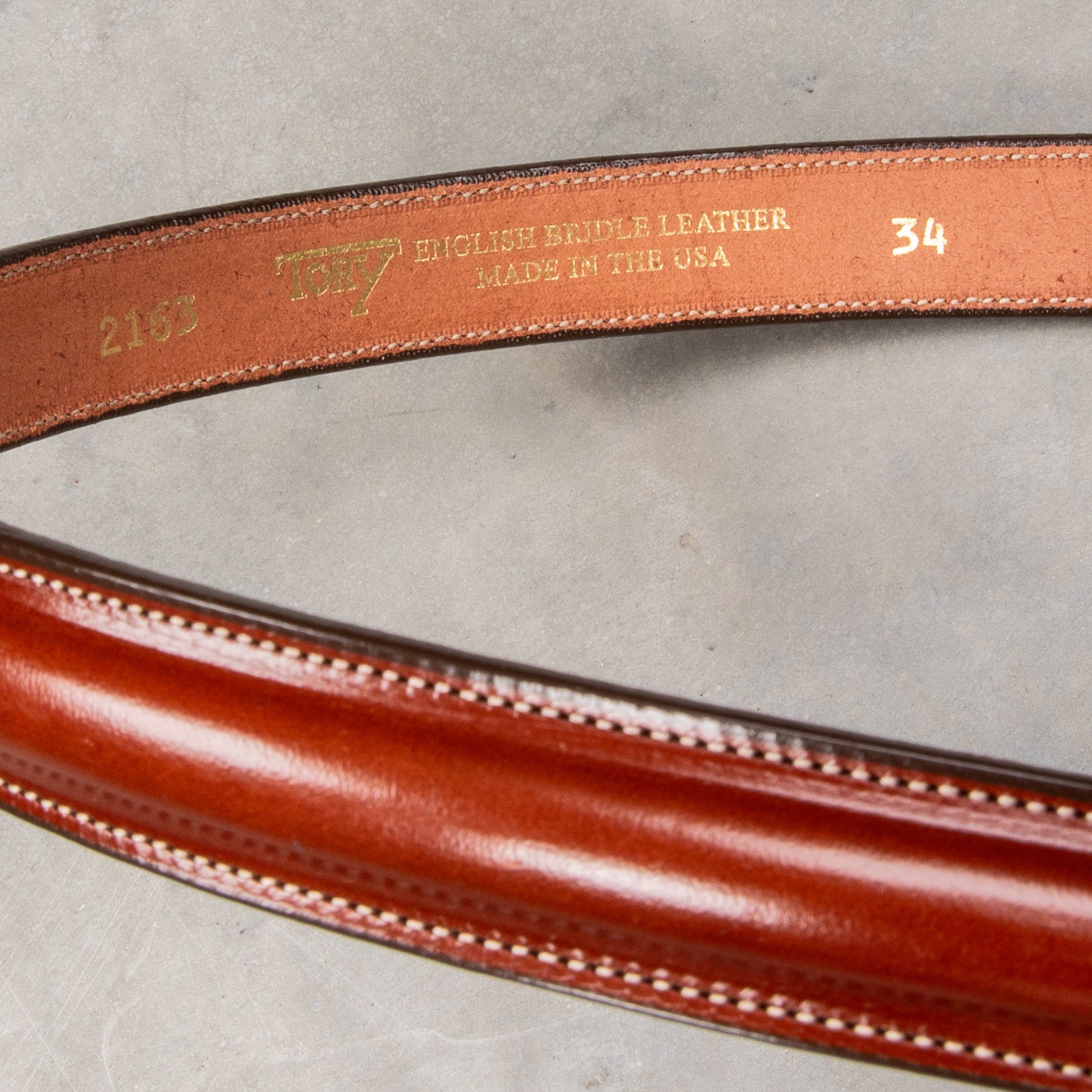 Amish Handmade Double Stitched Bridle Leather Belt - 1.5" Wide, 10/12 Oz Thick, USA Made