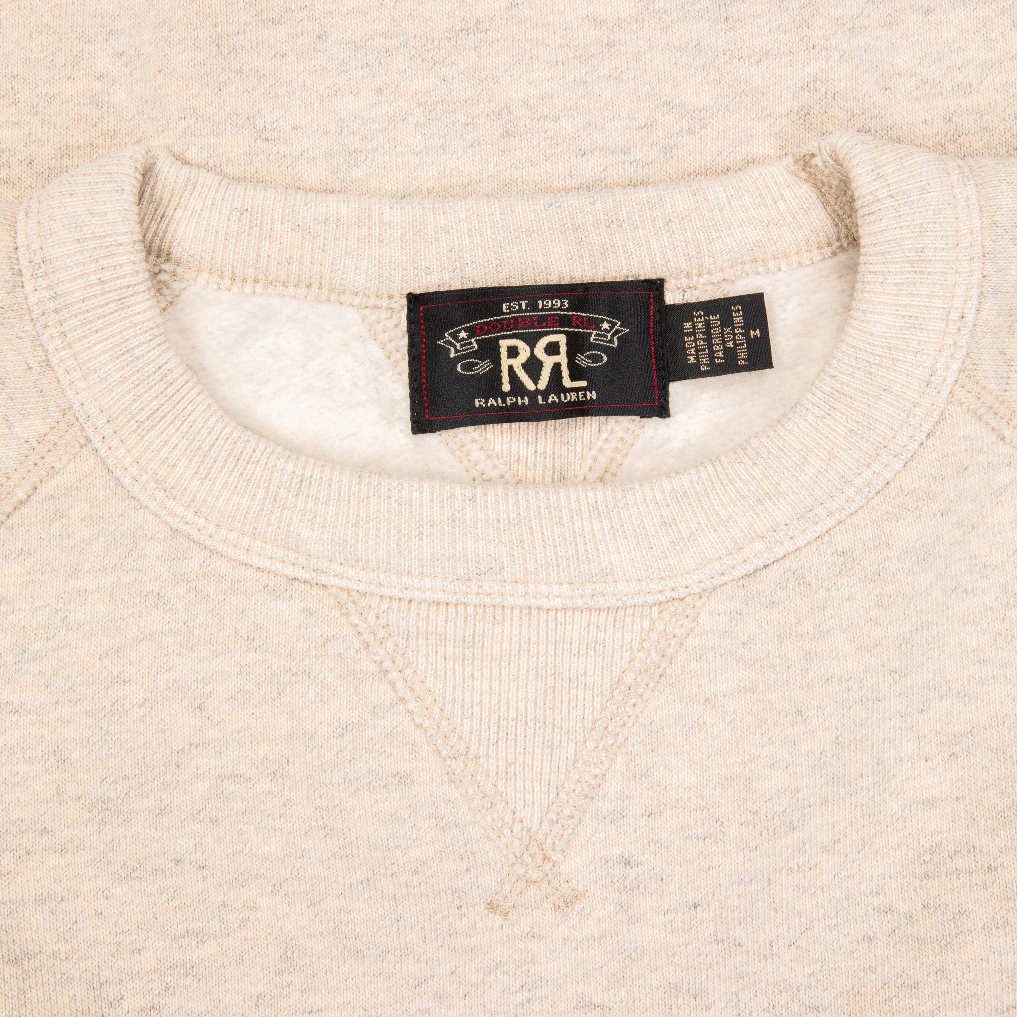 RRL Logo Fleece Sweatshirt Oatmeal Heather