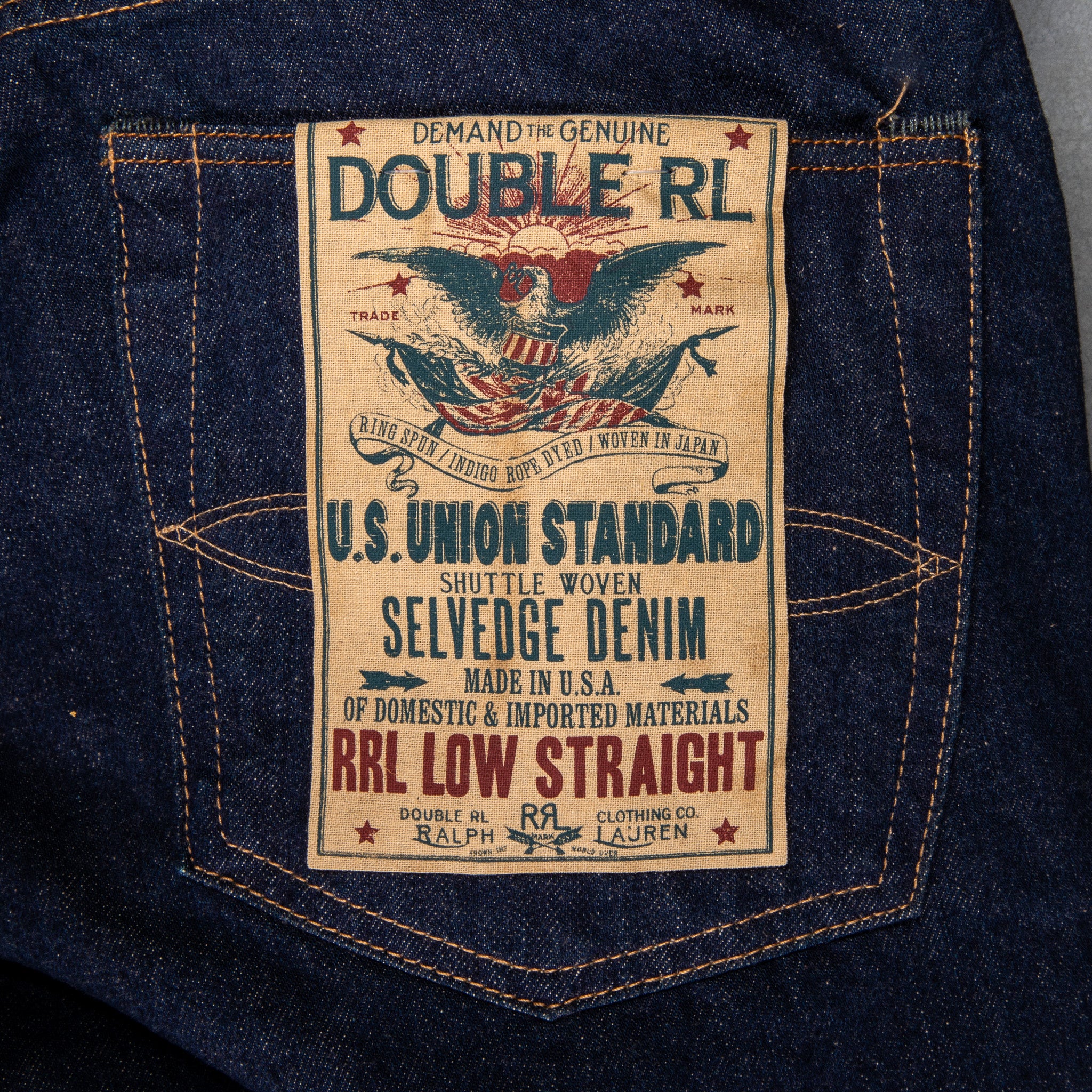 RRL Low Straight Once Washed