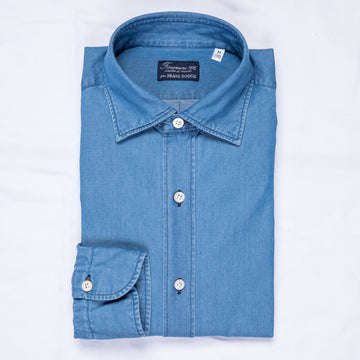 Finamore x Frans Boone Ivy Shirt Washed Light Denim