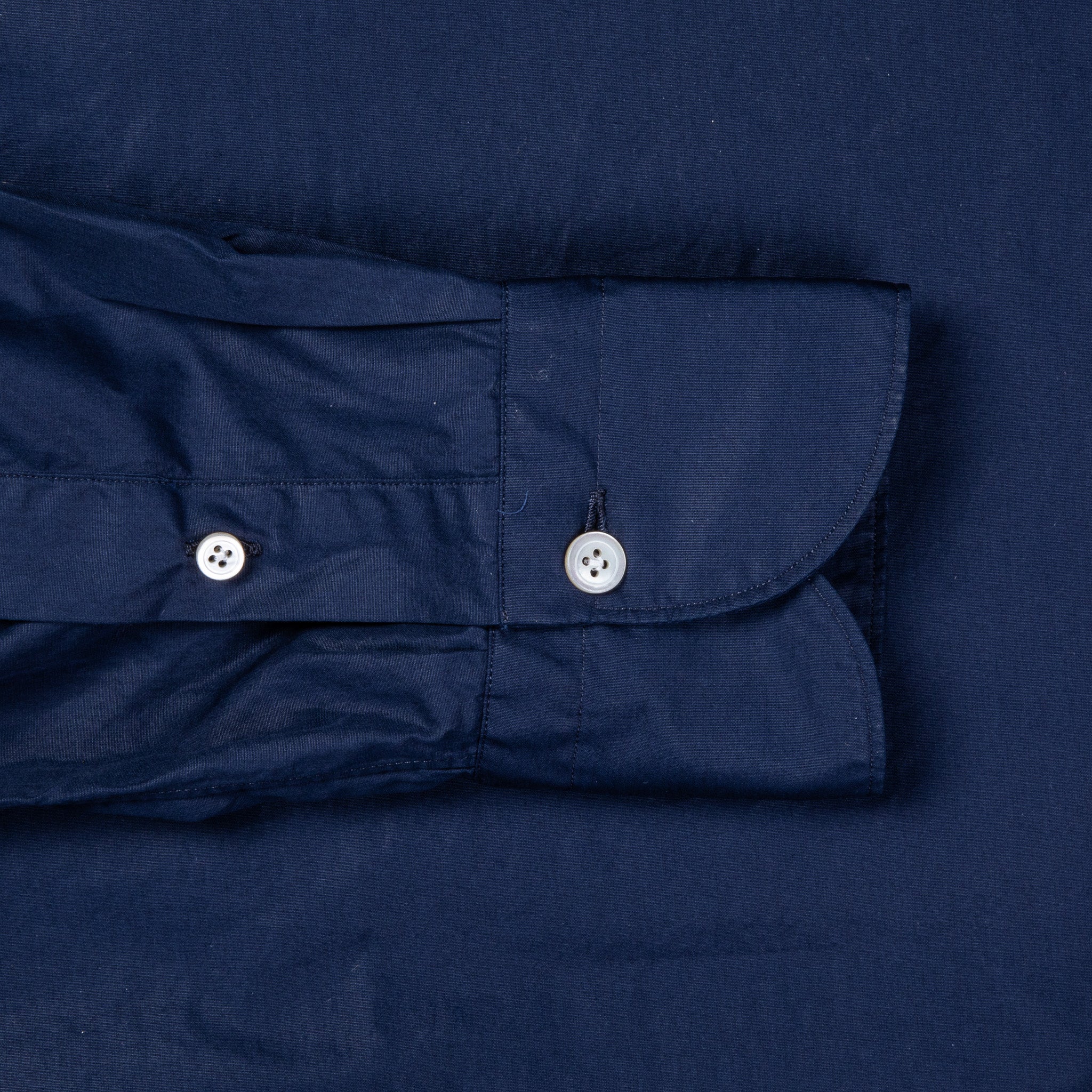 Finamore Tokyo Shirt Sergio Collar Poplin navy