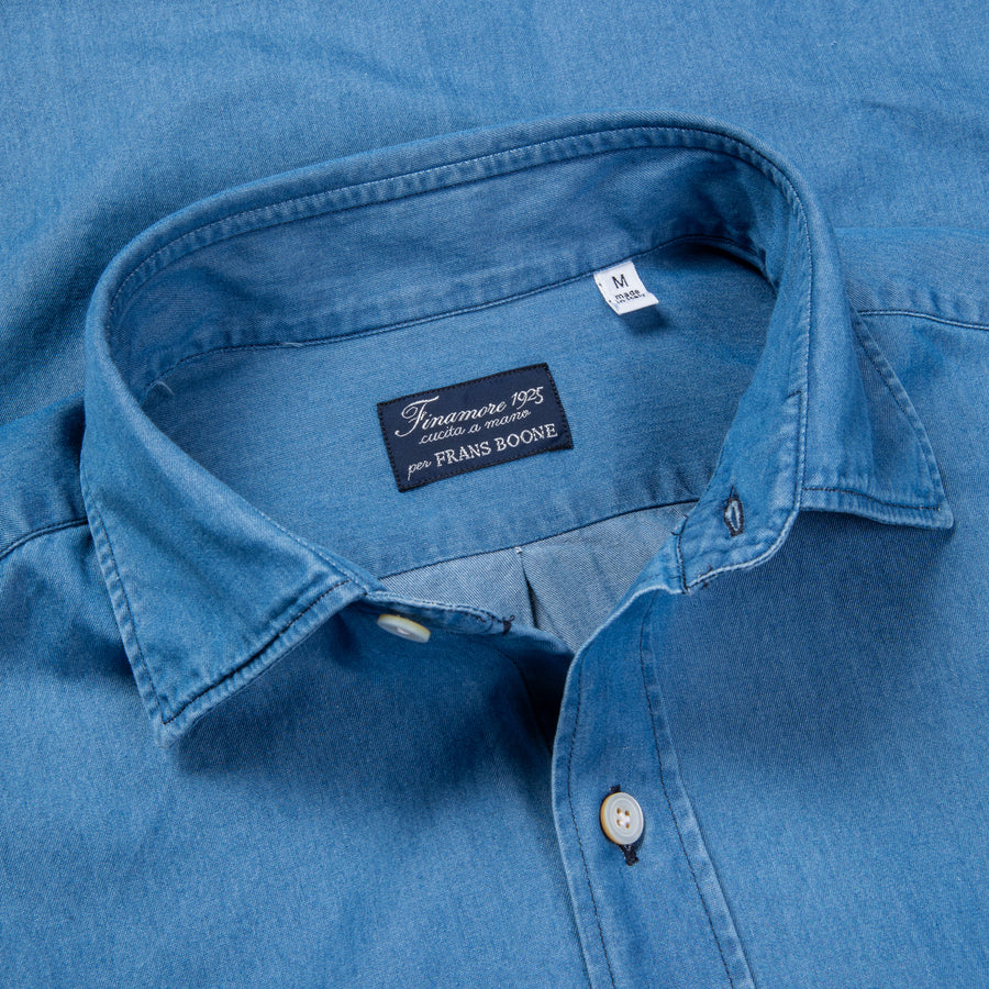 Finamore x Frans Boone Ivy Shirt Washed Light Denim