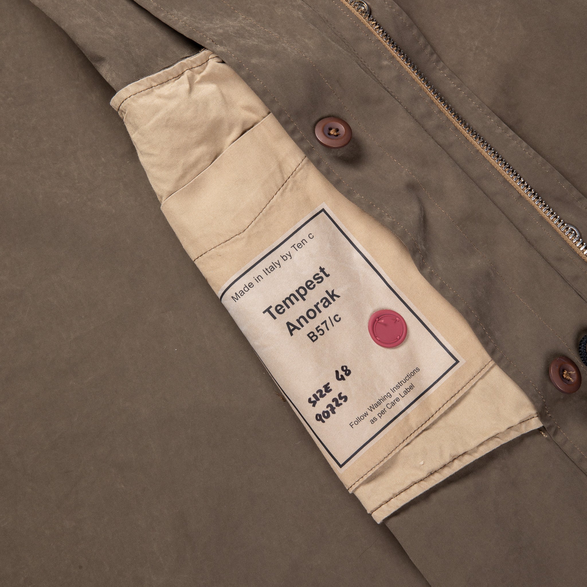 Ten C Tempest Anorak Oliva Scuro