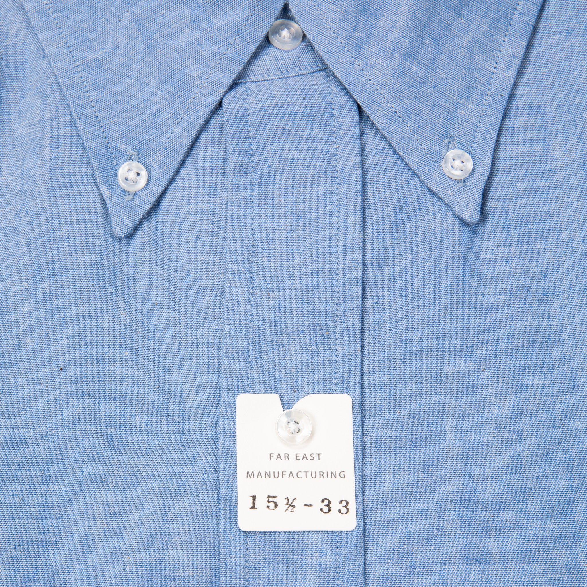 Far East Manufacturing Chambray Button-down Shirt Aqua