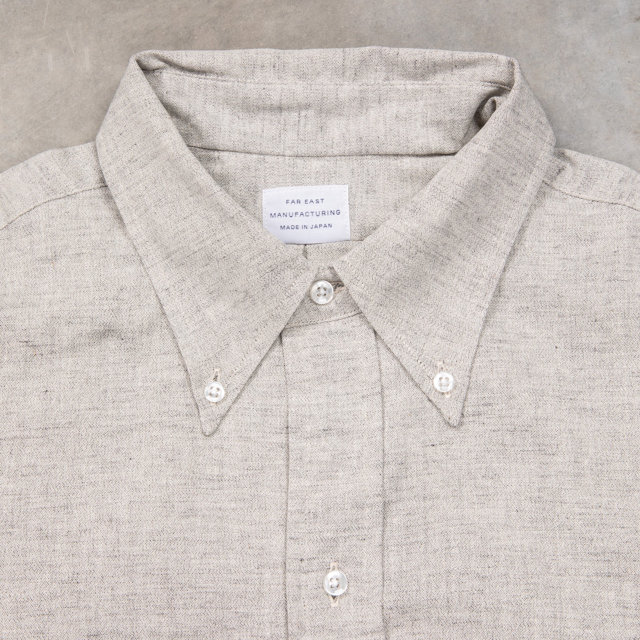 Far East Manufacturing Chambray Button-down Shirt Heather Grey