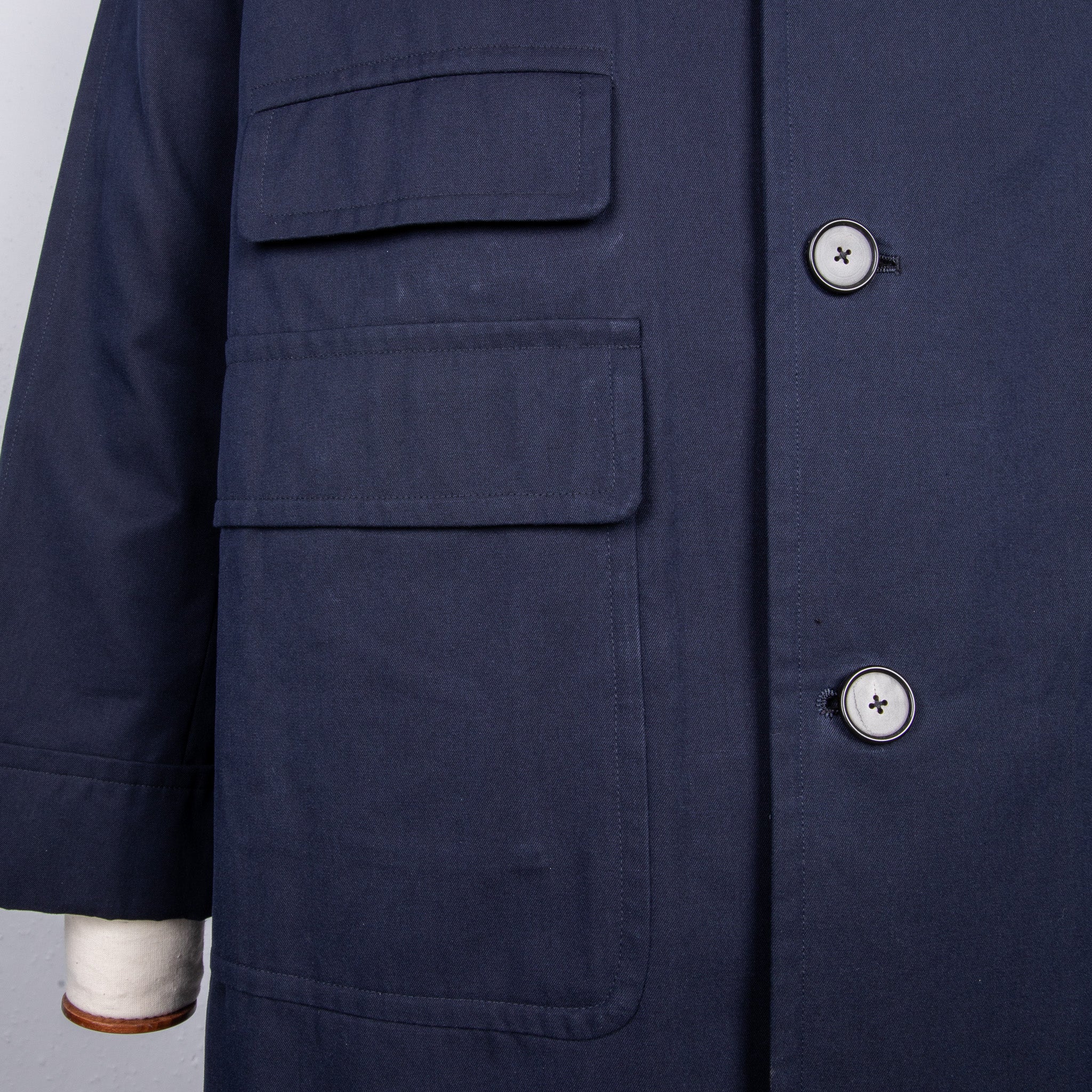 Cohérence Corb II Coat Gabardine Dark Blue