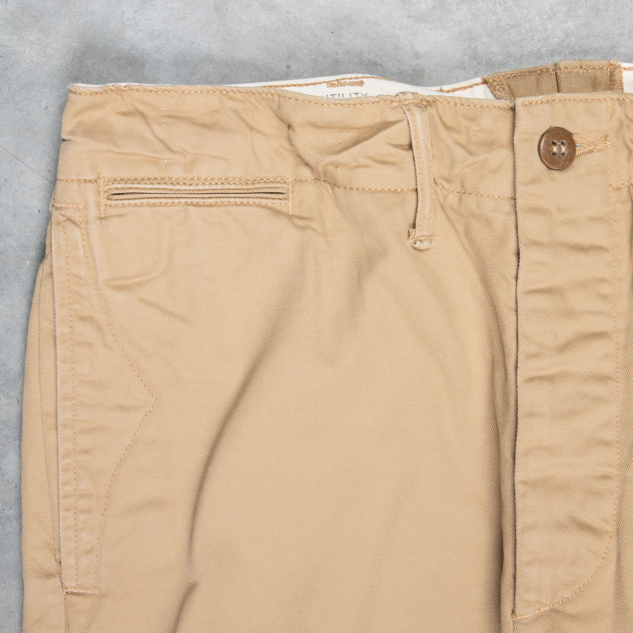 RRL Officer´s flat pant new military khaki