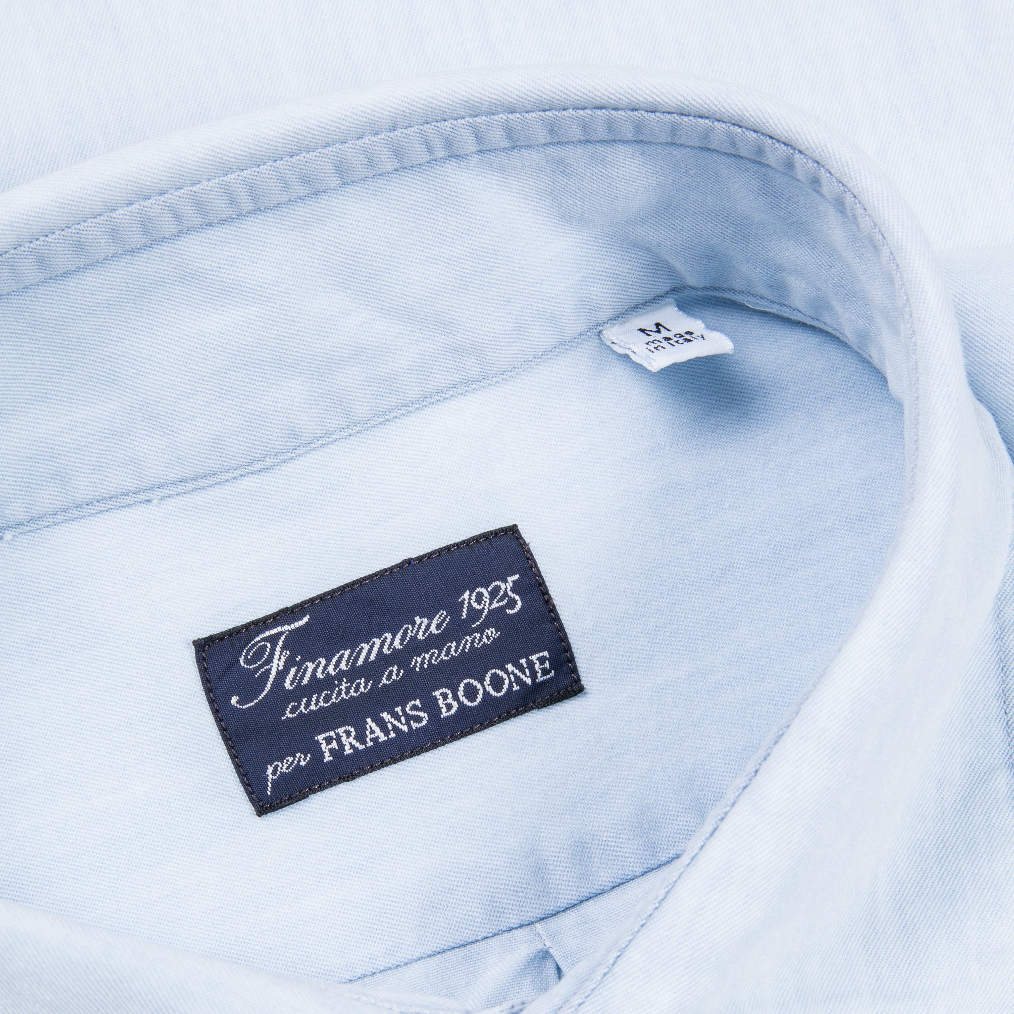 Finamore x Frans Boone Ivy Shirt Bleached Light Denim