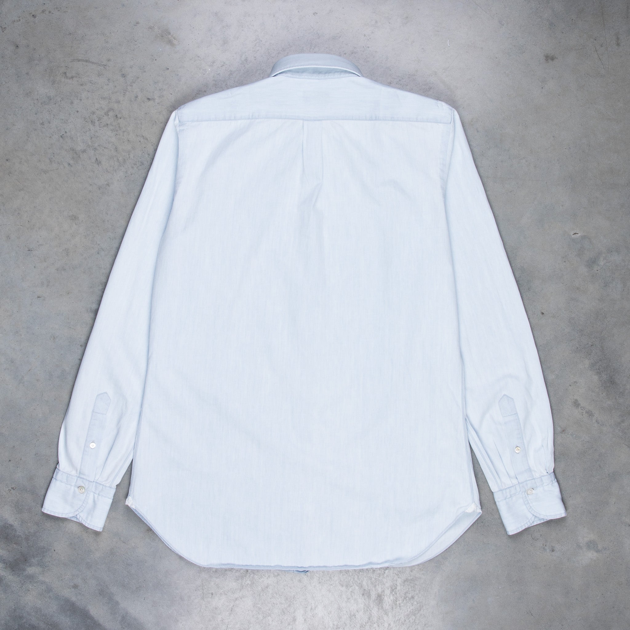 Finamore x Frans Boone Ivy Shirt Bleached Light Denim