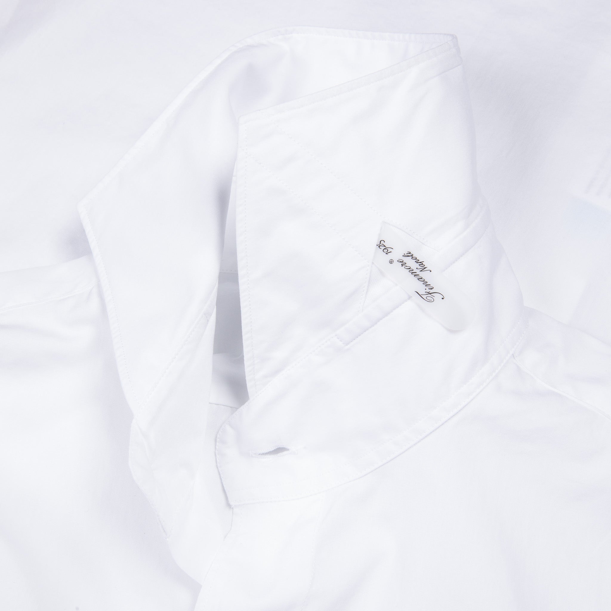 Finamore Gaeta Shirt Sergio Collar White Alumo Poplin