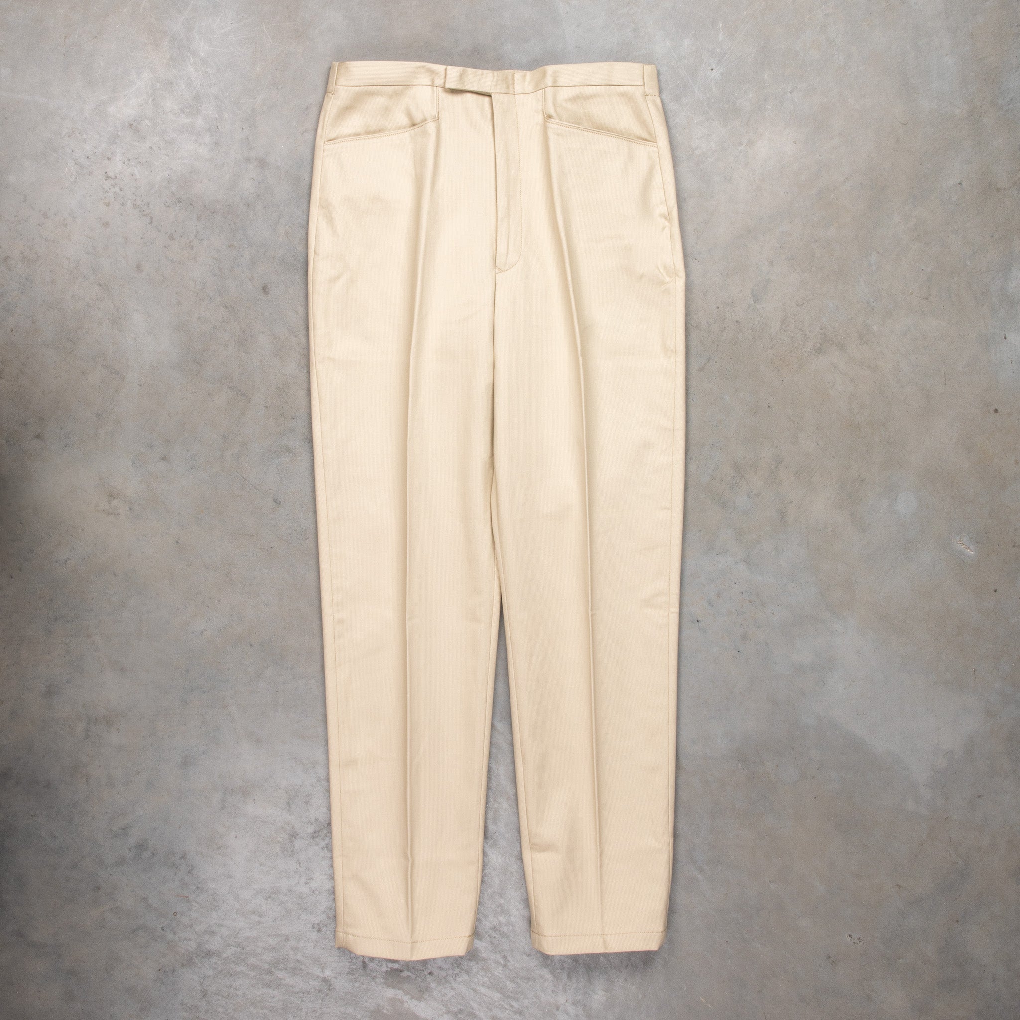 The Real McCoy&#39;s Belted Waistband Plain Stitch Pique Pants Ivory