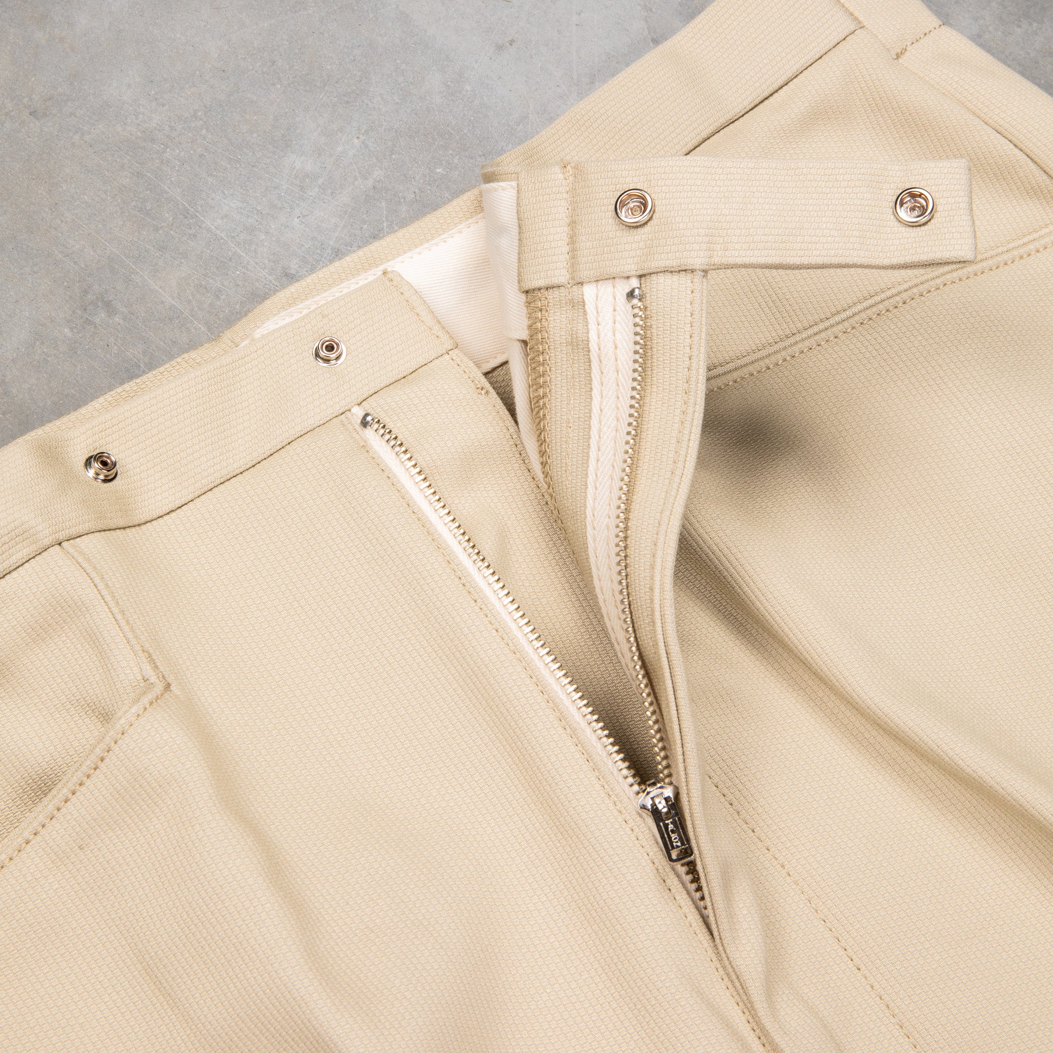 The Real McCoy&#39;s Belted Waistband Plain Stitch Pique Pants Ivory