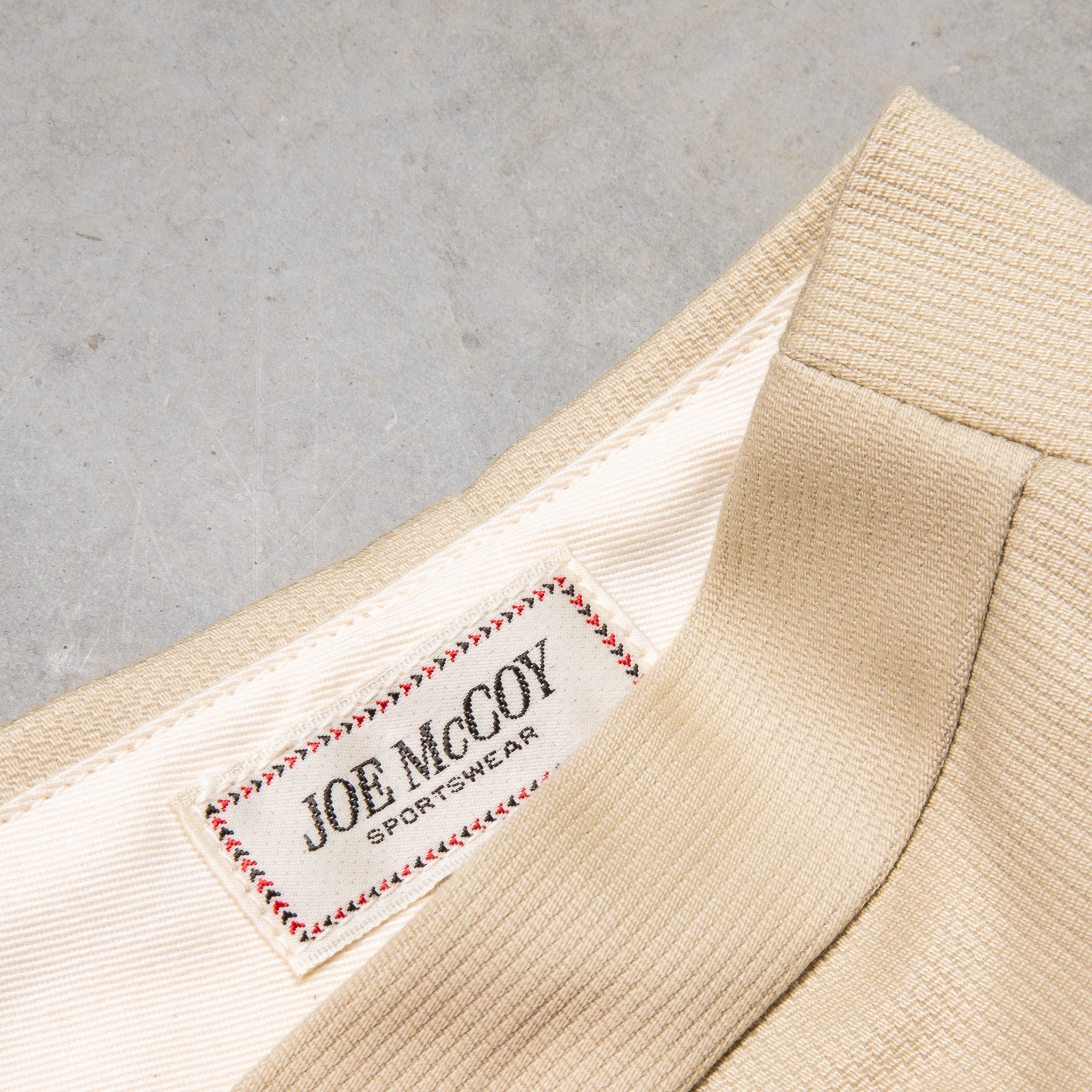 The Real McCoy&#39;s Belted Waistband Plain Stitch Pique Pants Ivory