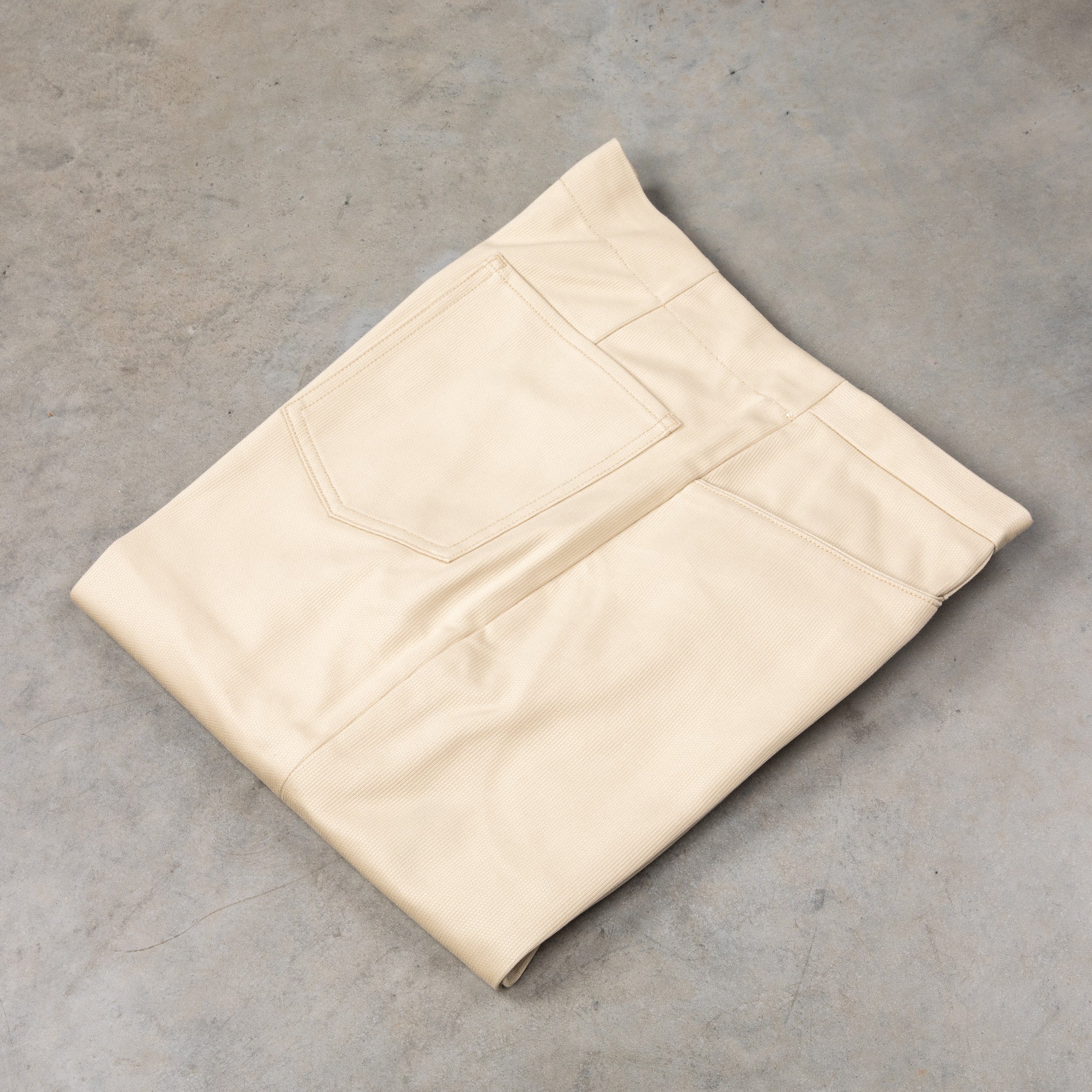 The Real McCoy&#39;s Belted Waistband Plain Stitch Pique Pants Ivory
