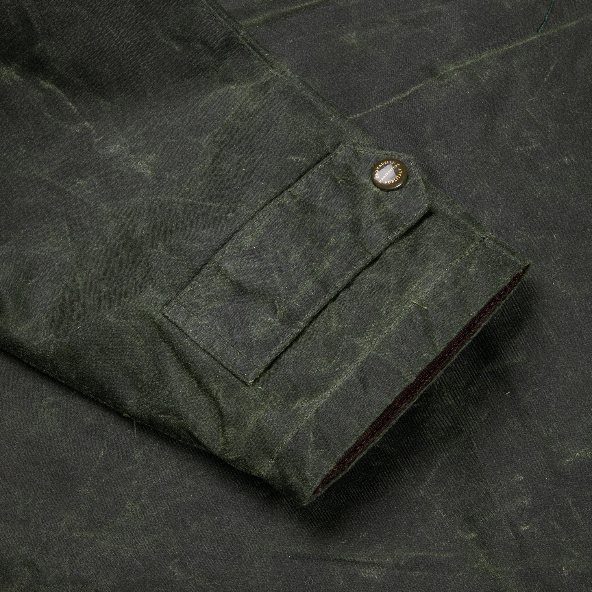 Manifattura Ceccarelli Rain Caban Wax Cloth Dark Green