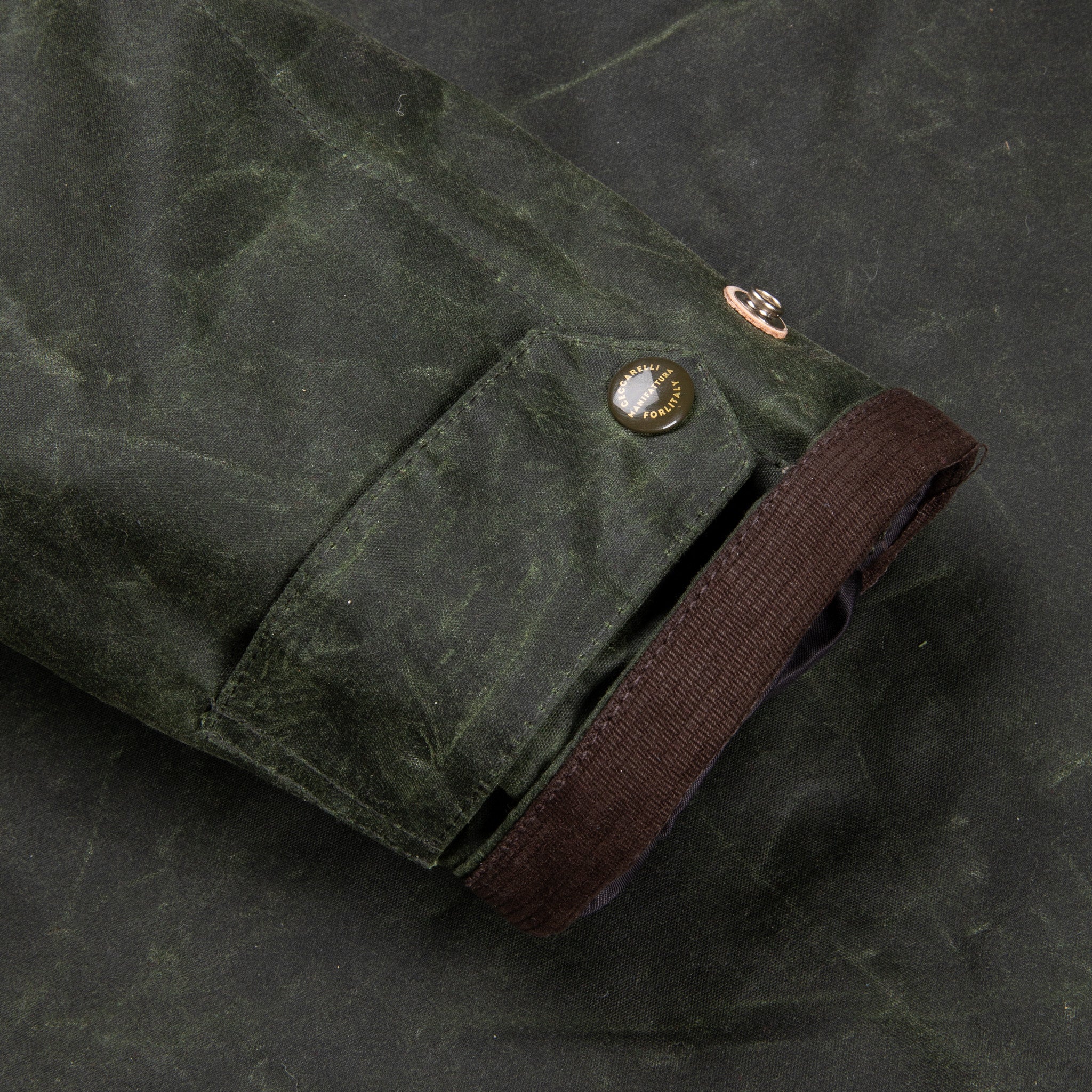 Manifattura Ceccarelli Rain Caban Wax Cloth Dark Green