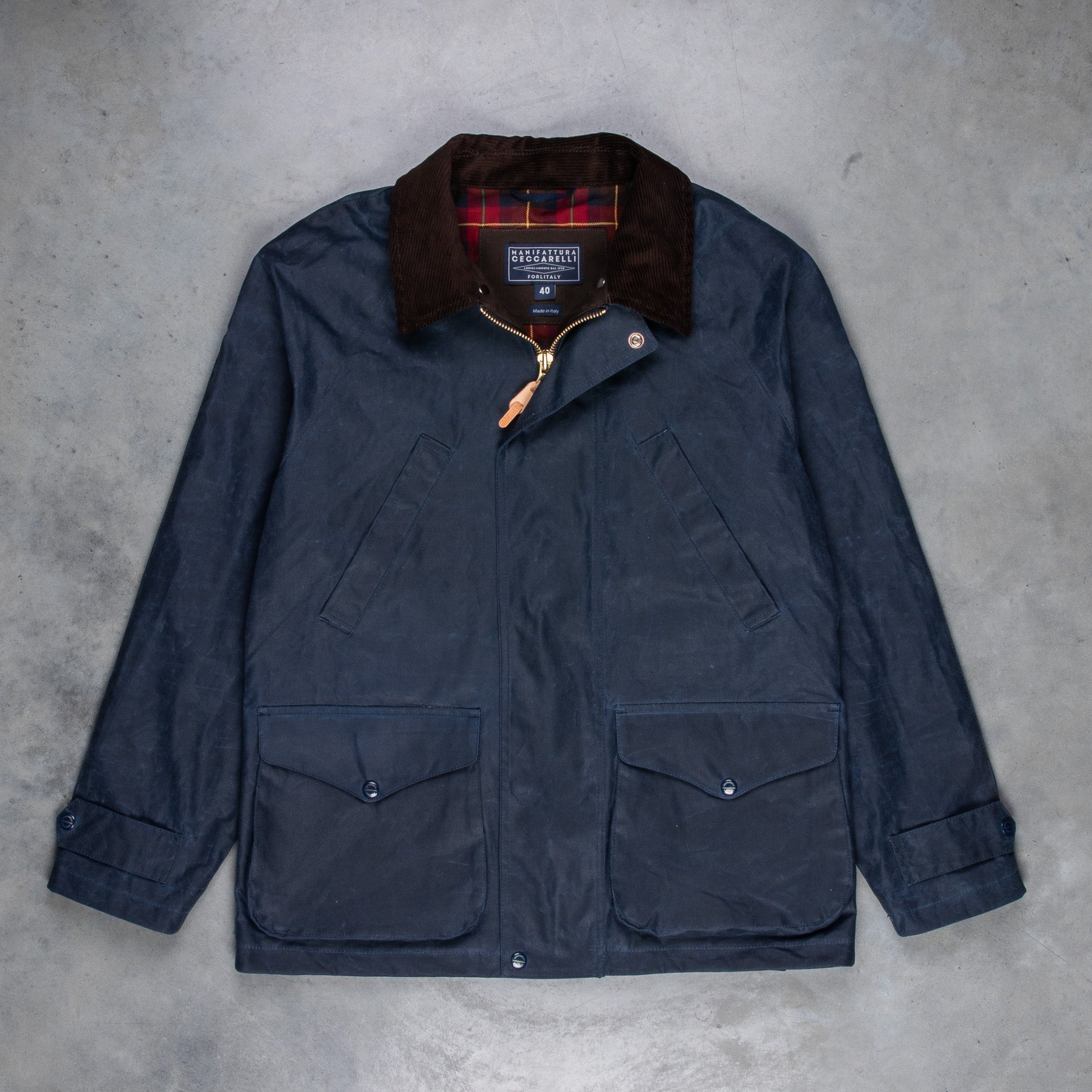 c*d様 MANIFATTURA CECCARELLI Pコート　ネイビー　40 19 ファッション MANIFATTURA CECCARELLI Pコート ネイビー 40