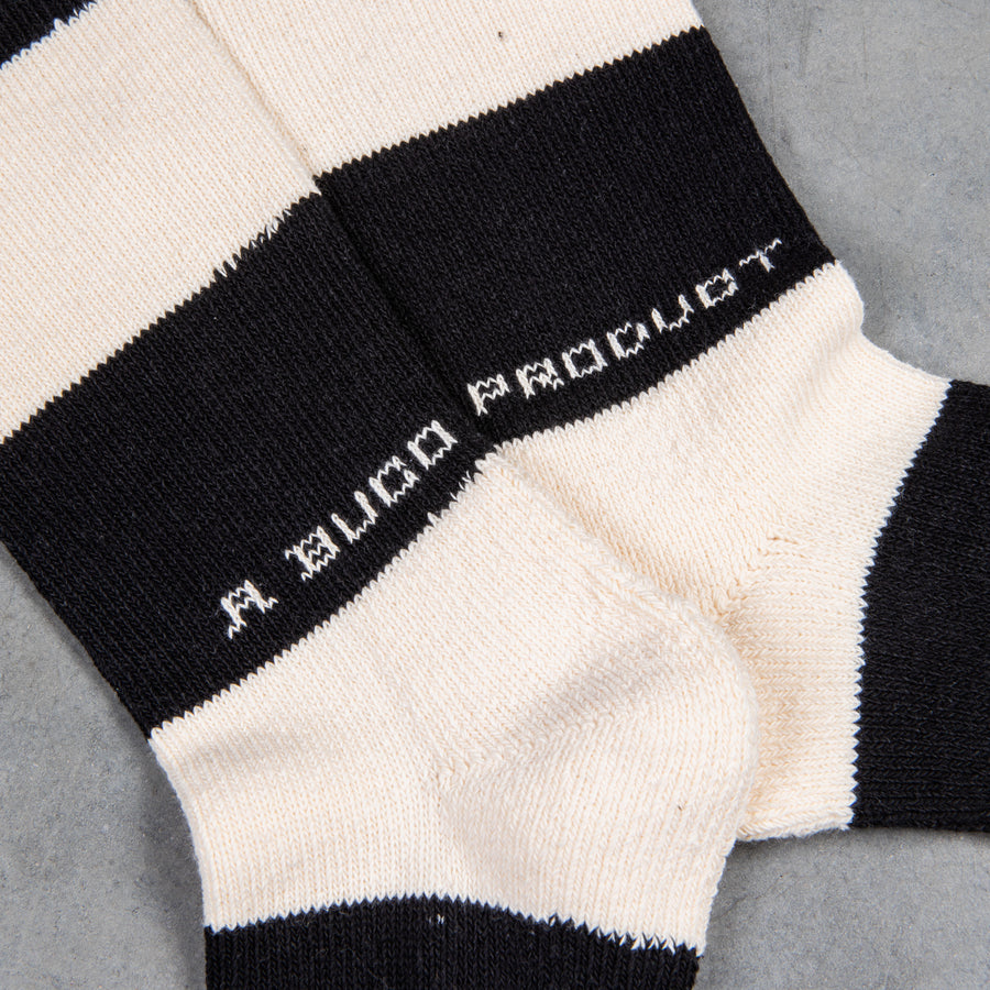 Buco Striped Action Socks White/Black