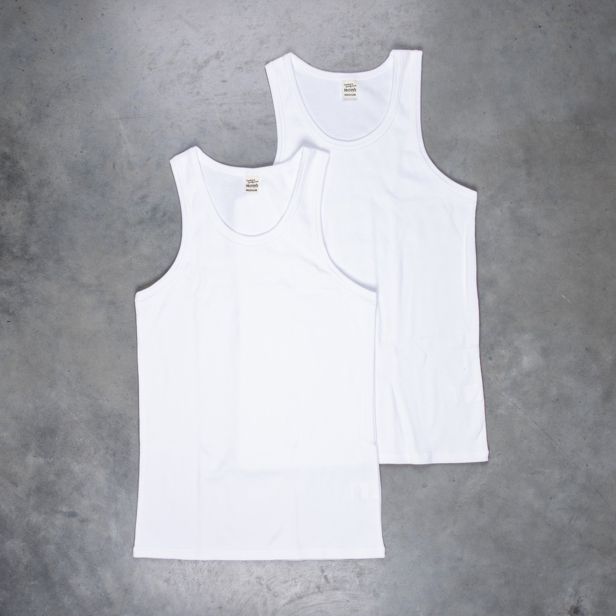 The Real McCoy&#39;s Two Pack Undershirts White