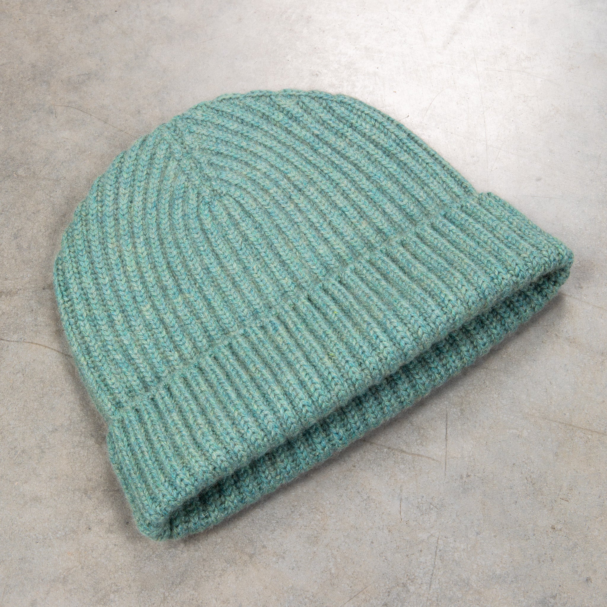 William Lockie x Frans Boone Royal Rib Cashmere Hat Green Lovat