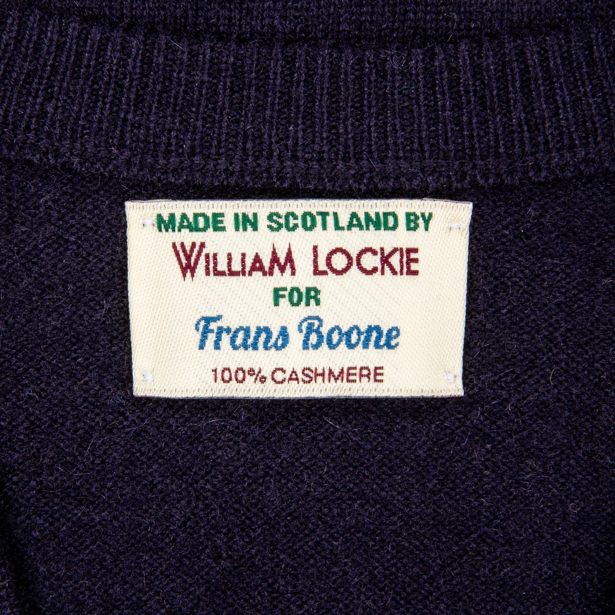 William Lockie Oxton Cashmere V-Neck Dark Navy