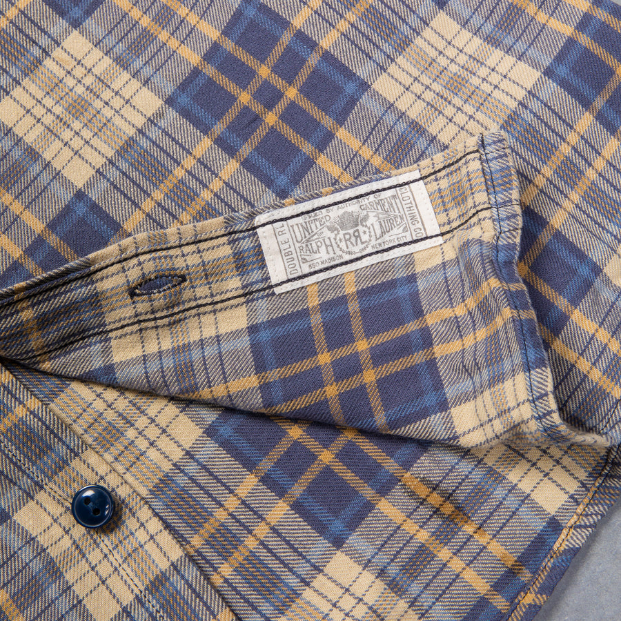 RRL Matlock Shirt Faded Blue and Yellow RL-600 Check