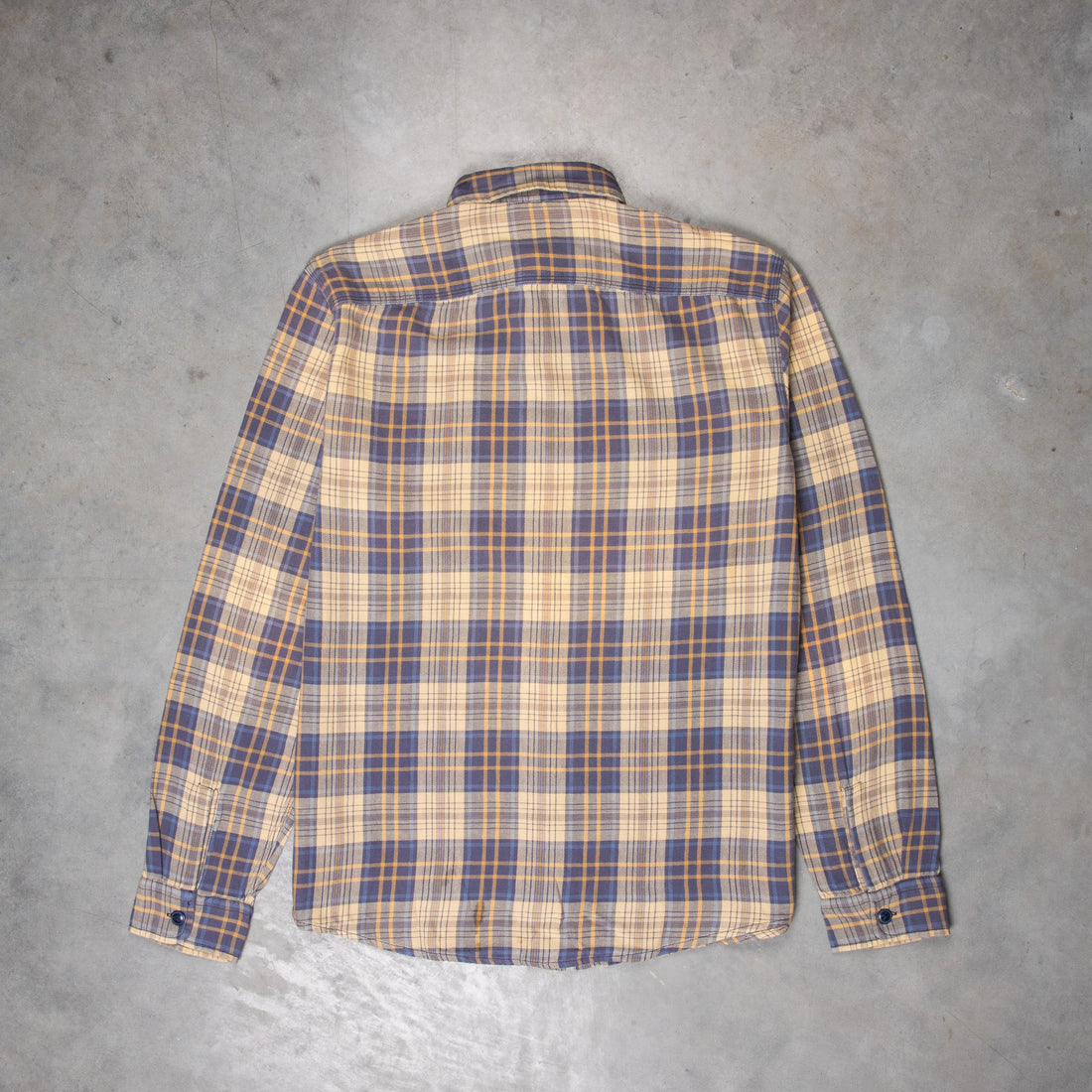 RRL Matlock Shirt Faded Blue and Yellow RL-600 Check