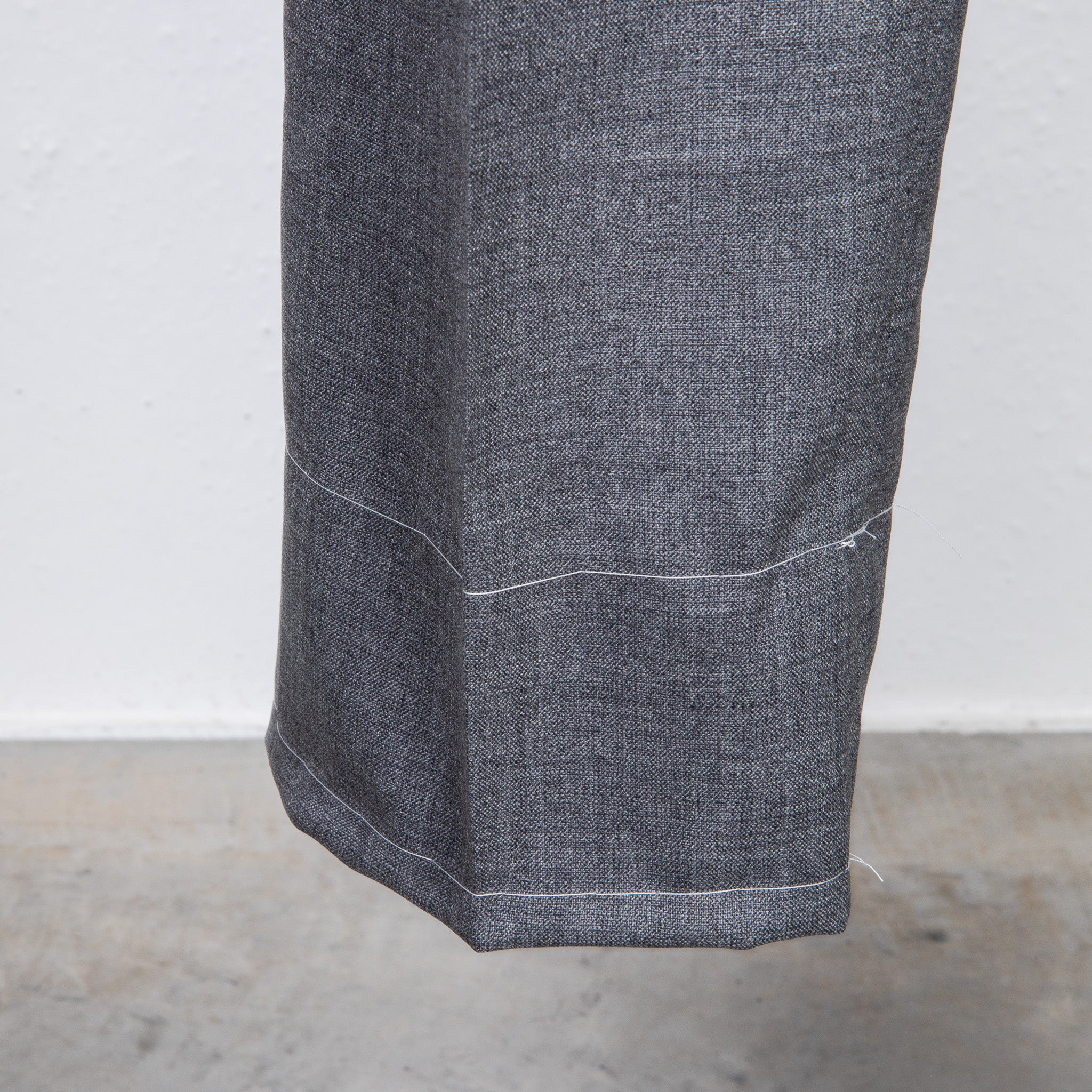 Rota Pantaloni High Rise Regular Fit Hopsack Grigio Medio – Frans