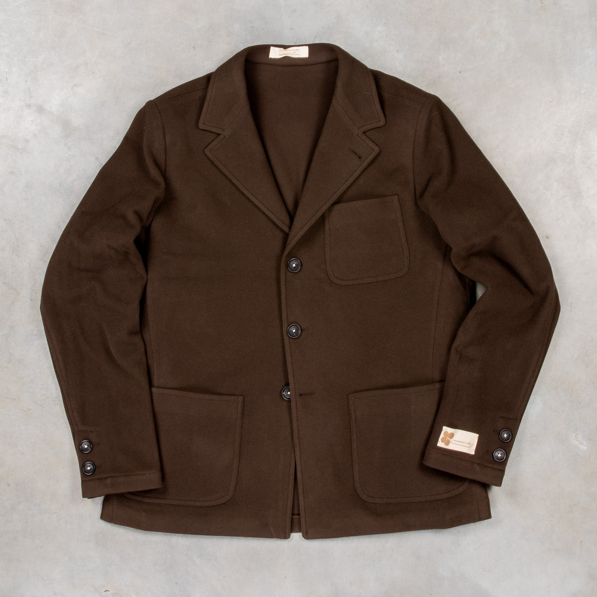 Massimo Alba Baglietto Unstructured Blazer Wool Caffé
